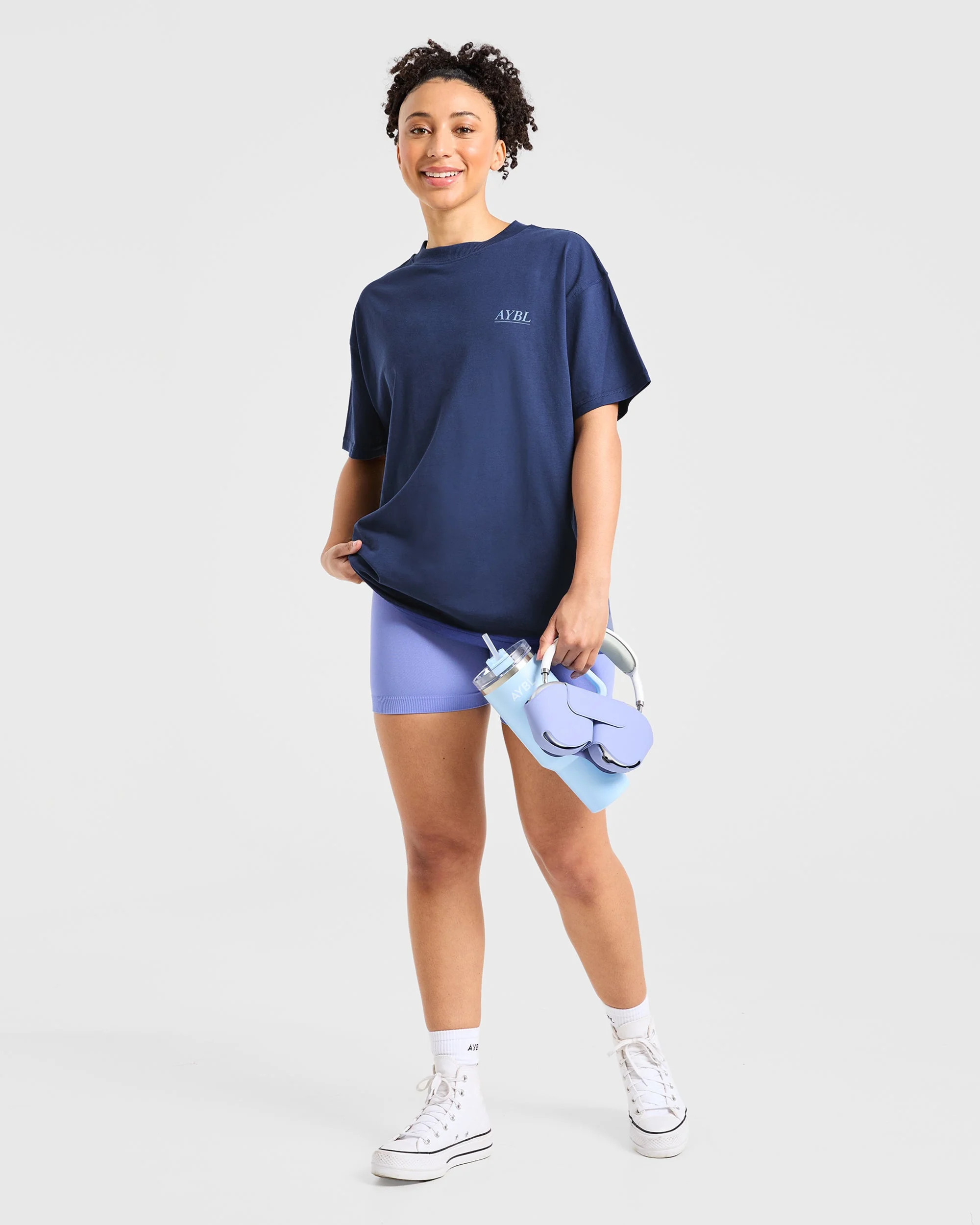 Power Lifting Illustration T Shirt - Bleu - Image 7