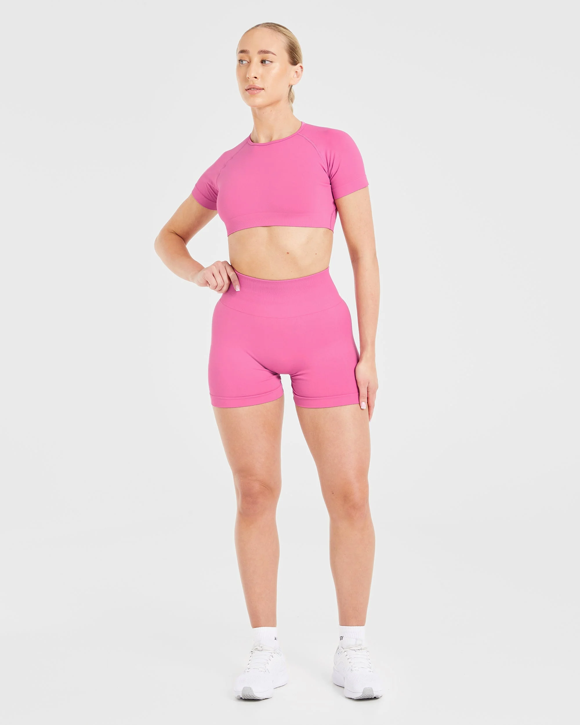 Power Seamless Shorts - Rose - Image 3