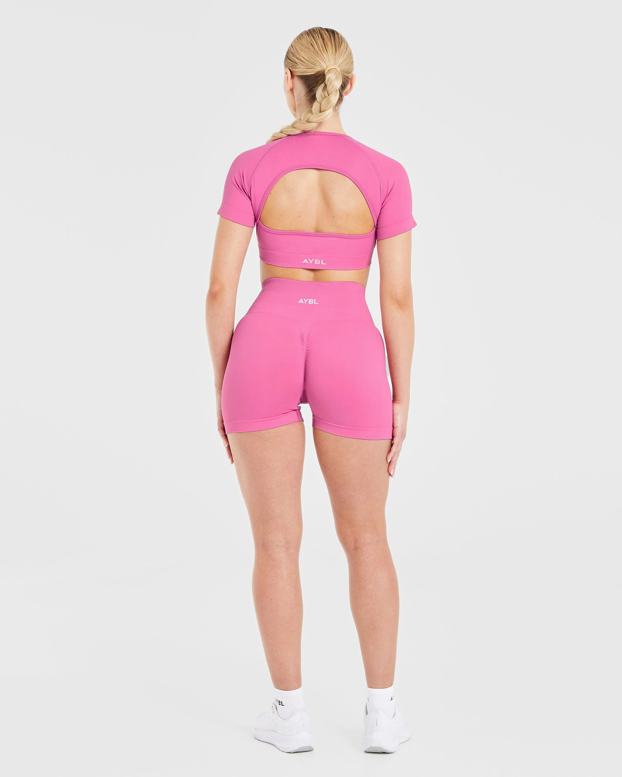 Power Seamless Shorts - Rose - Image 4