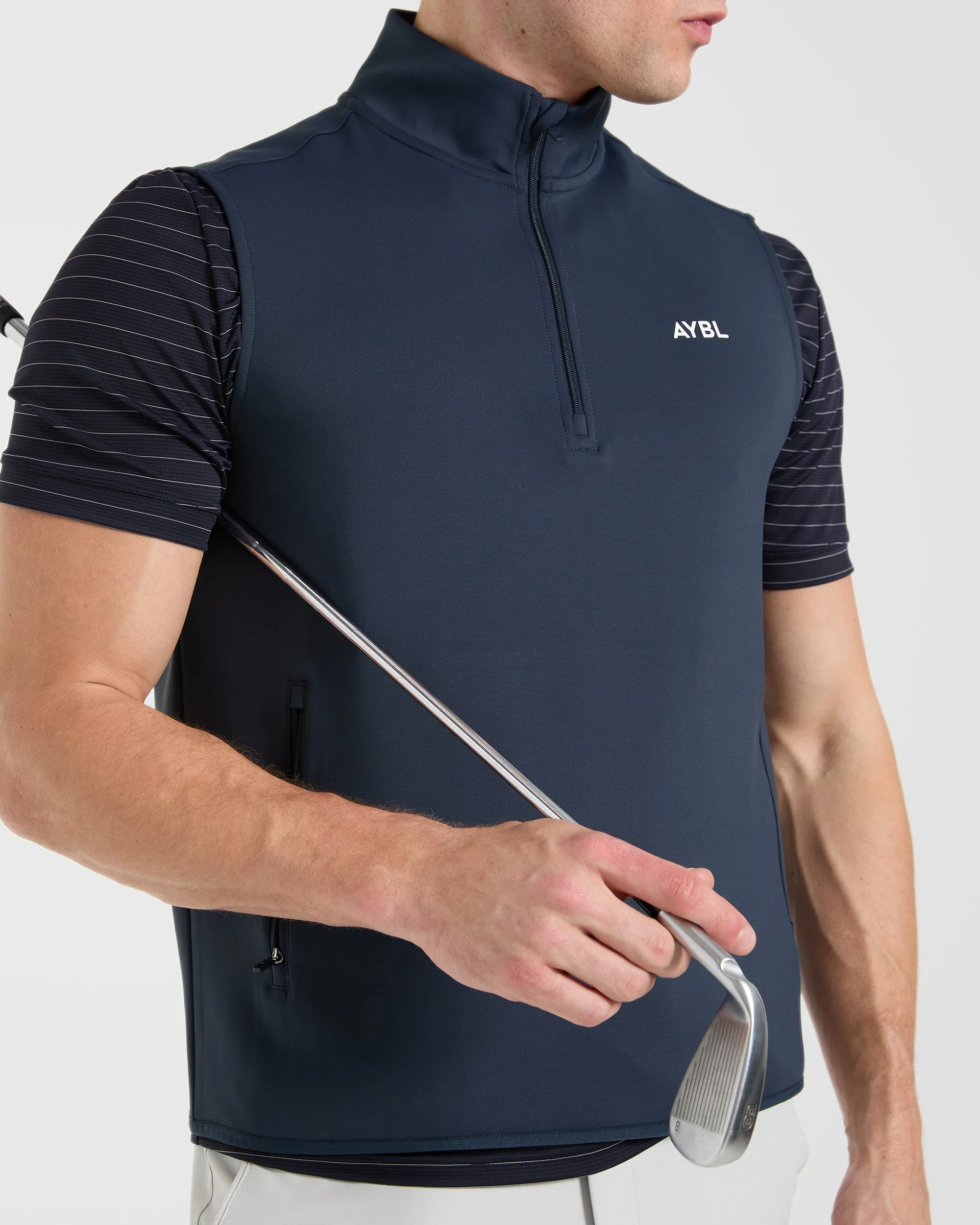 Precision 1/4 Zip Vest - Navy Blue - Image 7