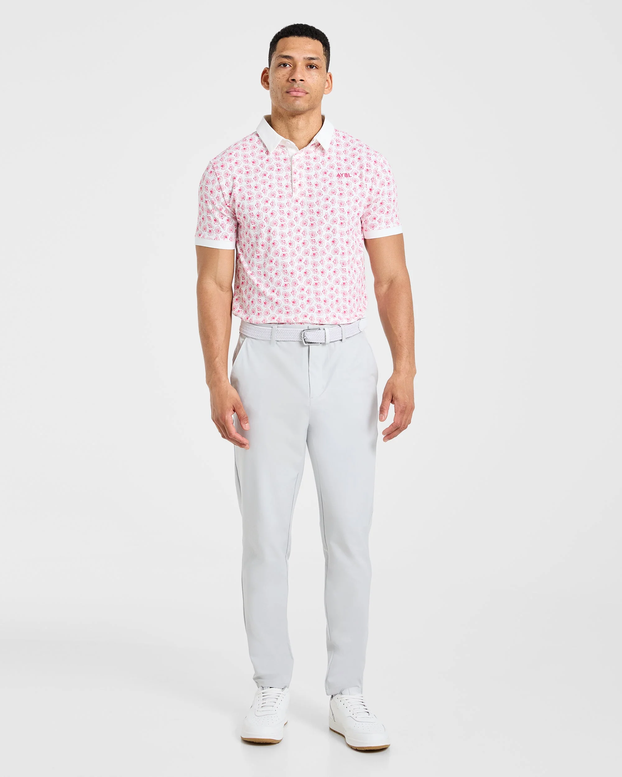 Precision Azalea Polo - Blanc/Azalea Rose - Image 3