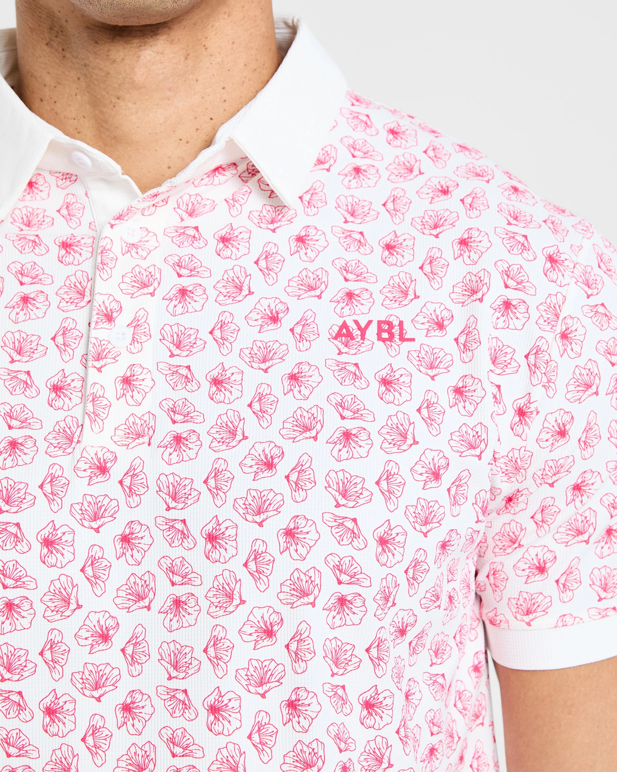 Precision Azalea Polo - Blanc/Azalea Rose - Image 5