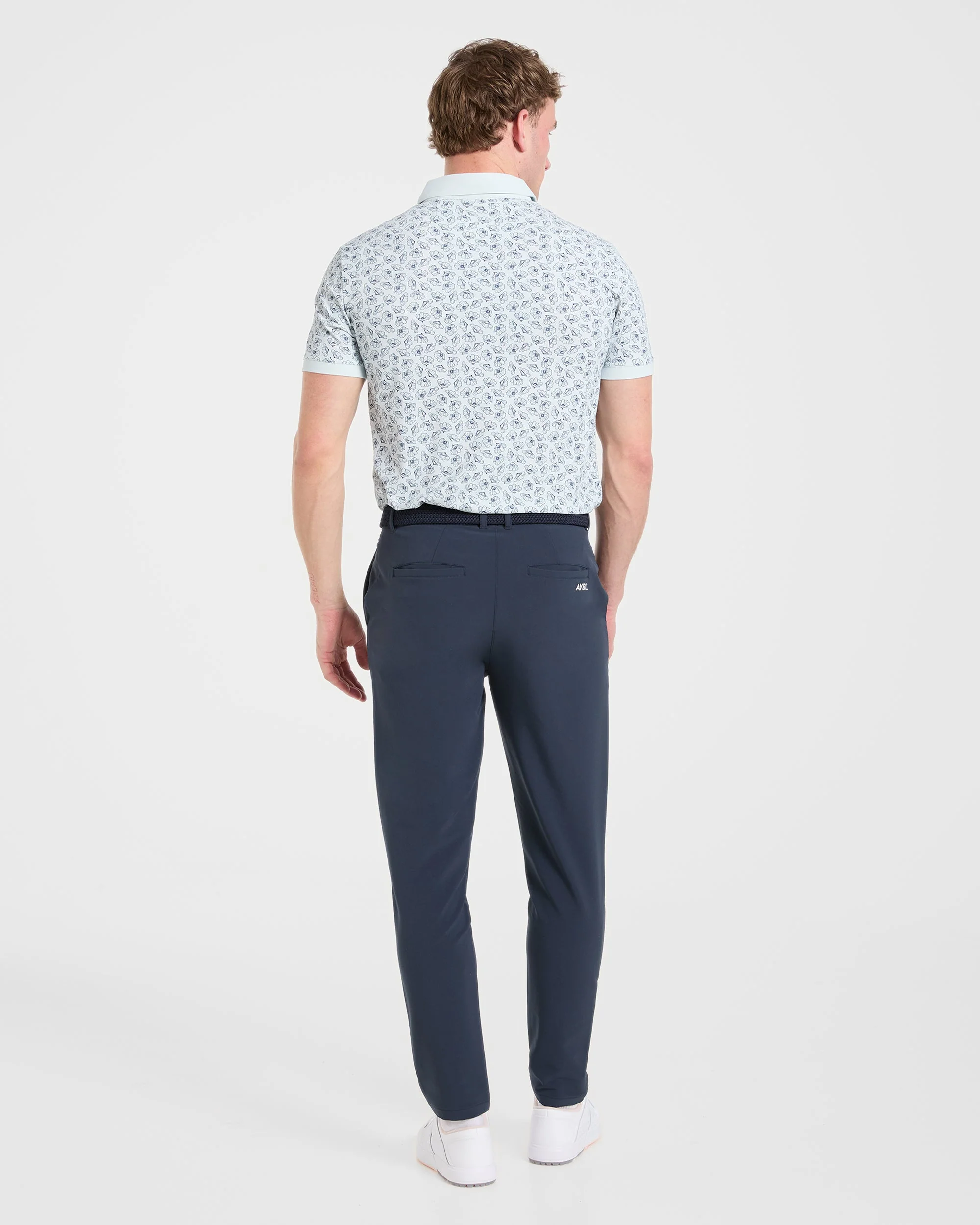 Precision Camellias Polo - Ice Bleu - Image 4