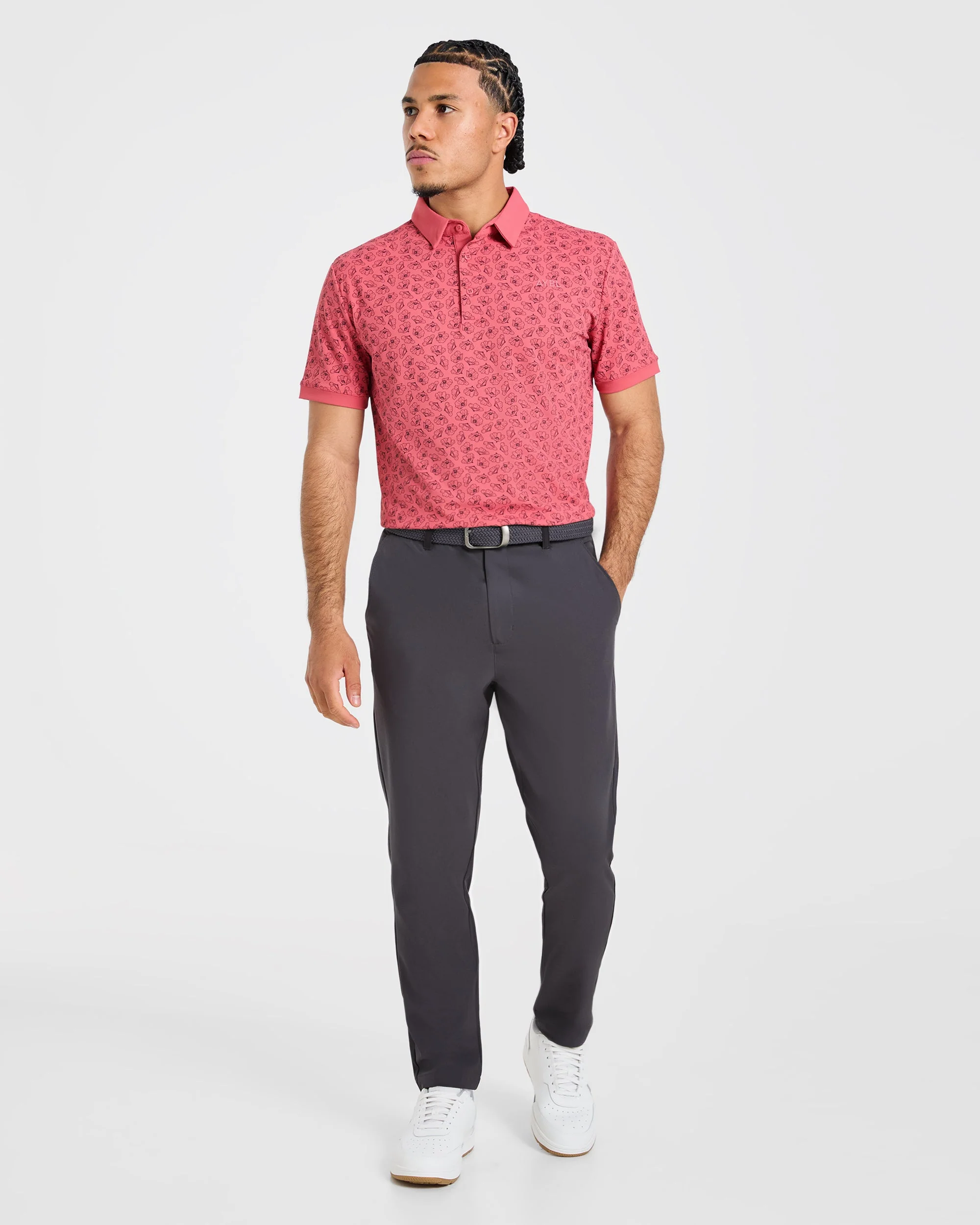 Precision Camellias Polo - Rouge - Image 3