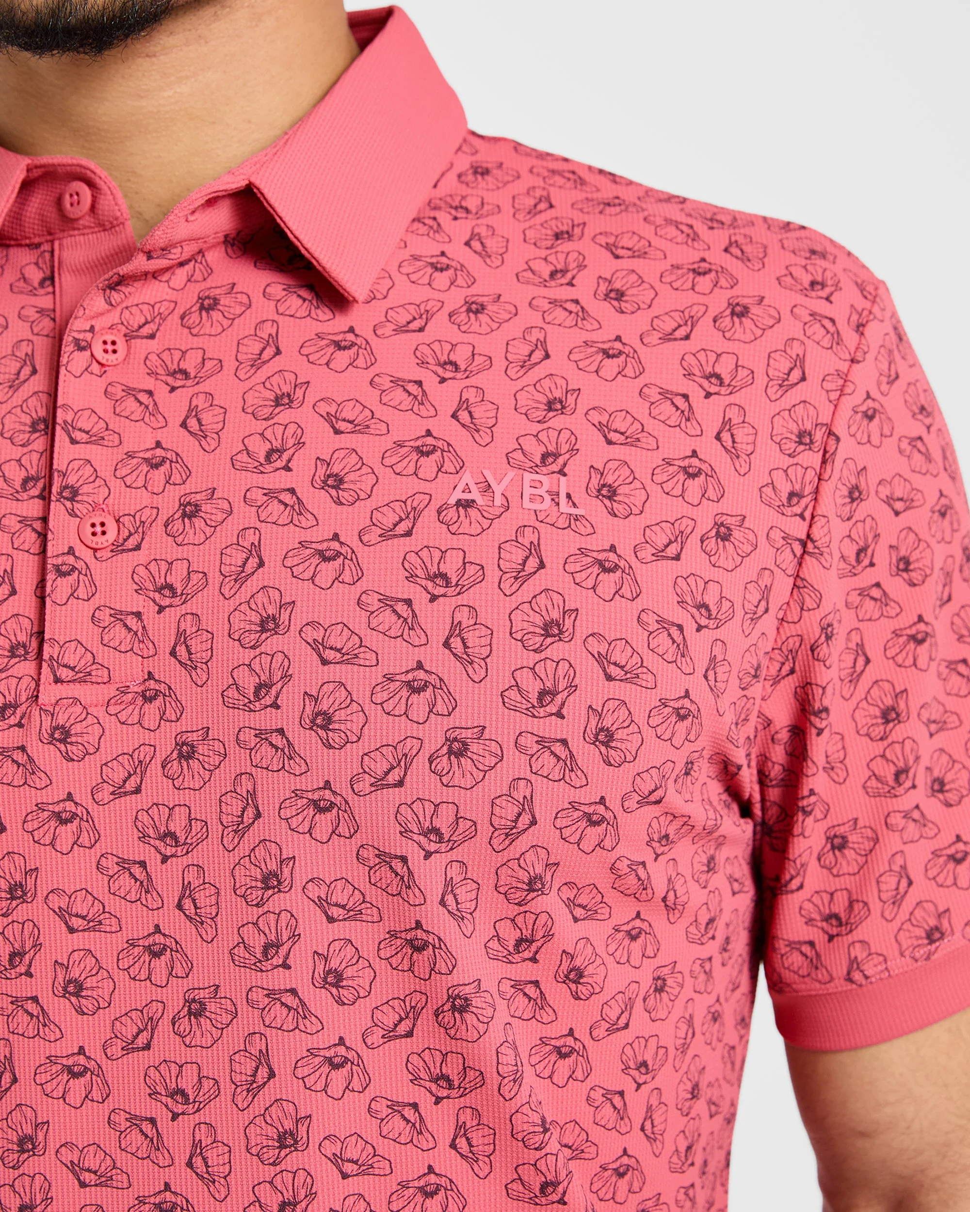 Precision Camellias Polo - Rouge - Image 6