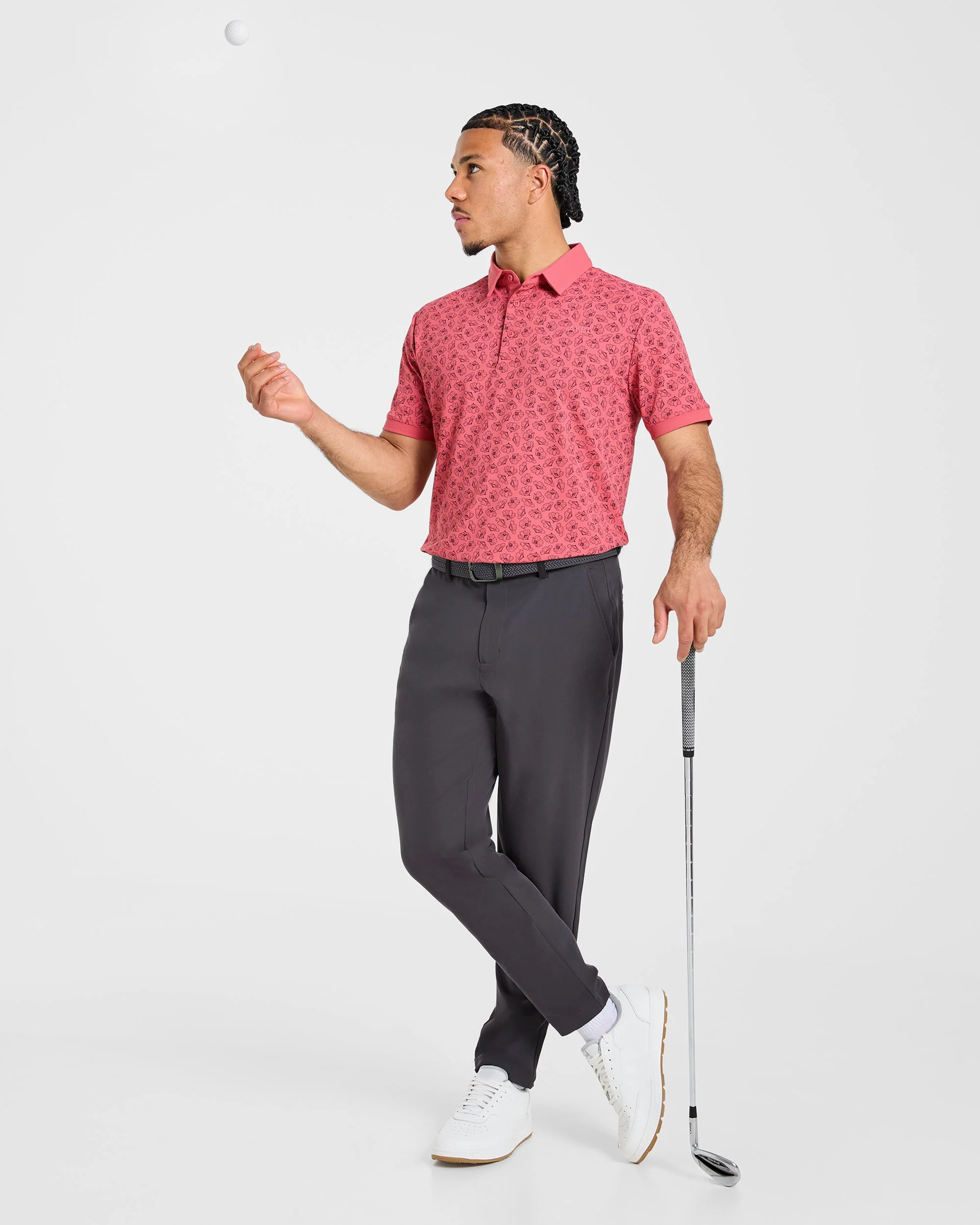 Precision Camellias Polo - Rouge - Image 8