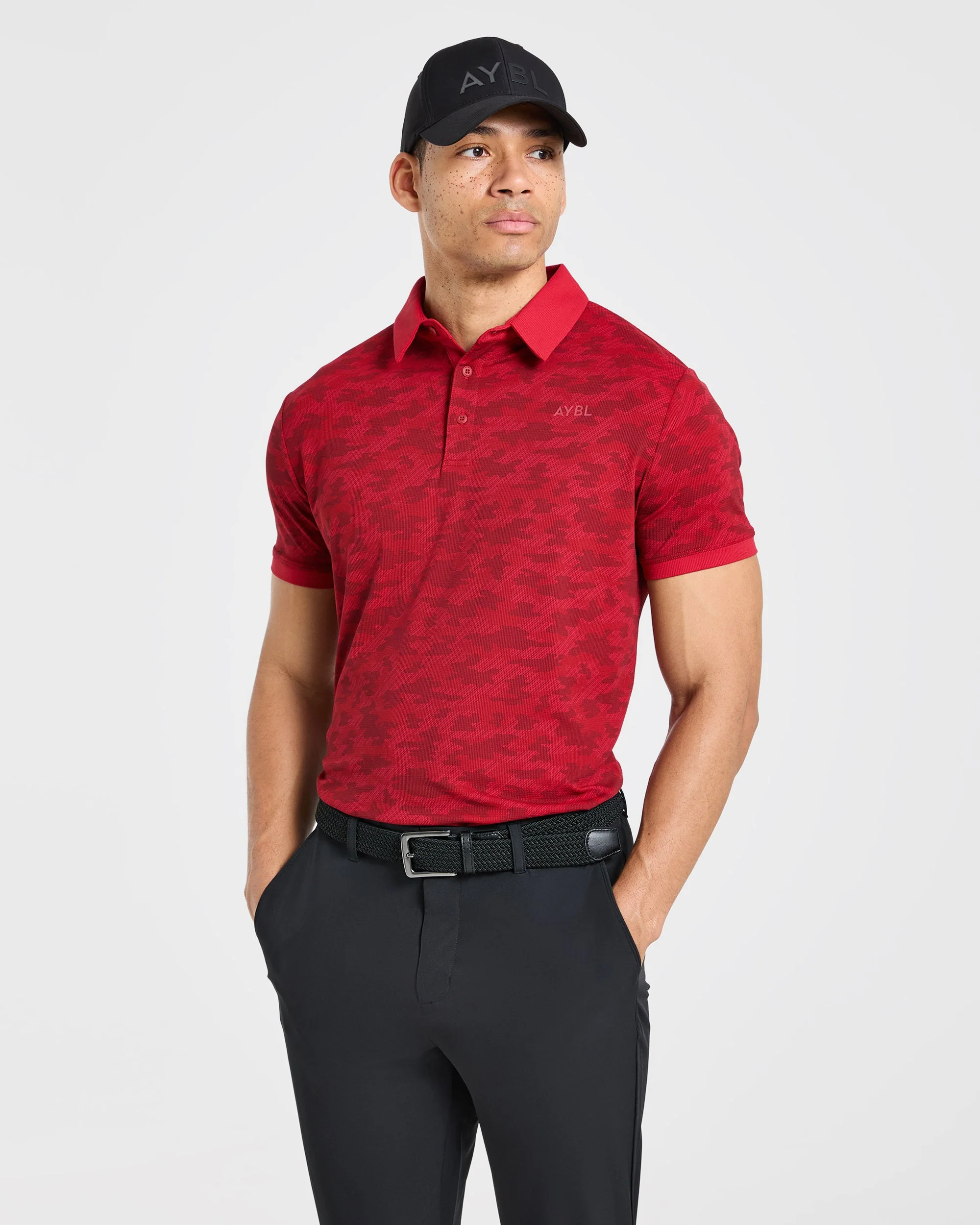 Precision Camo Polo - Muted Rouge - Image 7