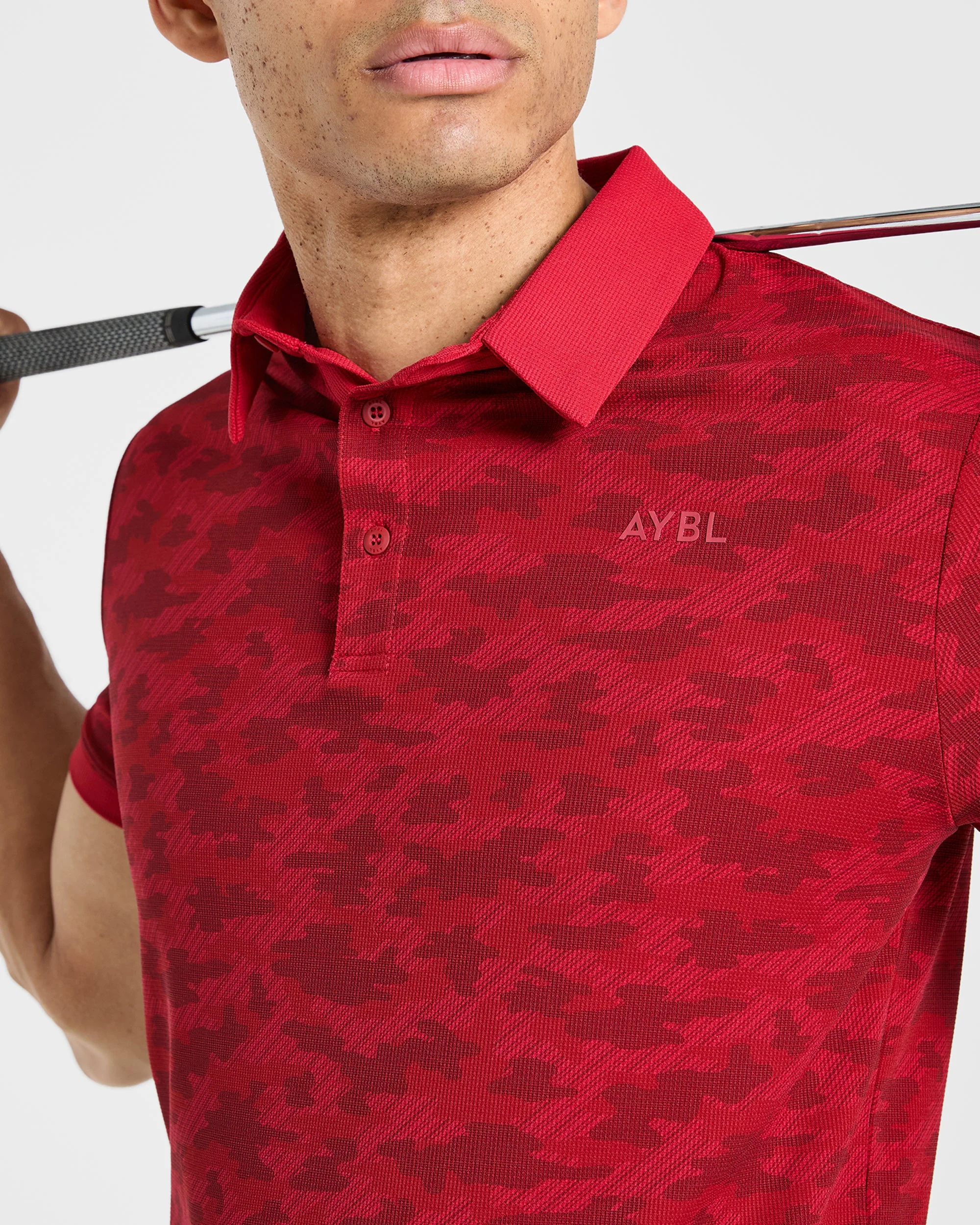 Precision Camo Polo - Muted Rouge - Image 8