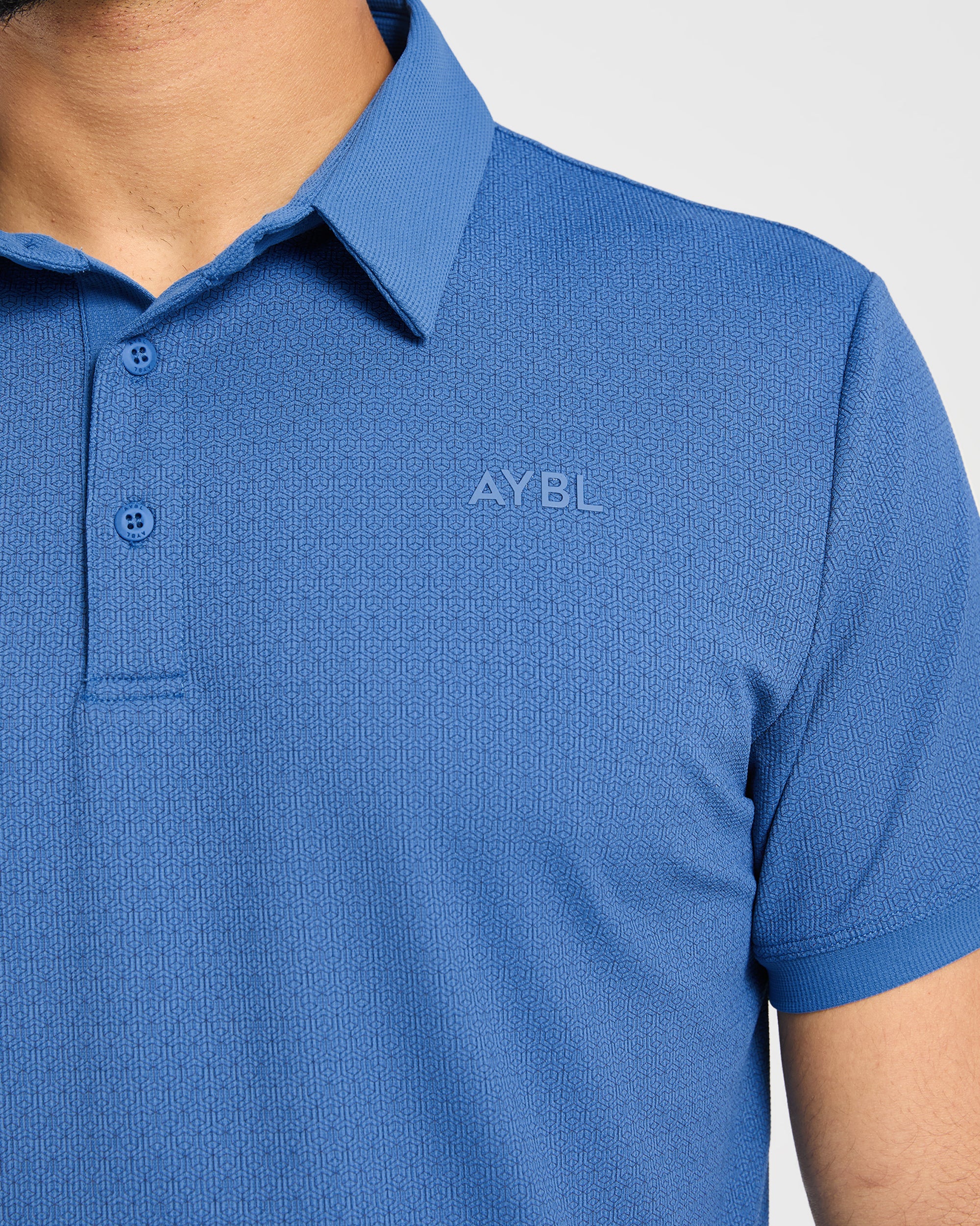 Precision Geometric Polo - Ocean Bleu - Image 5