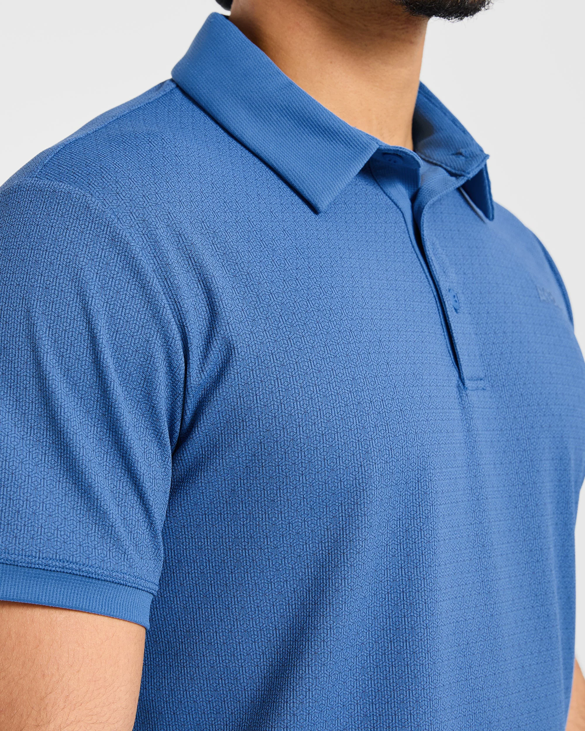 Precision Geometric Polo - Ocean Bleu - Image 6
