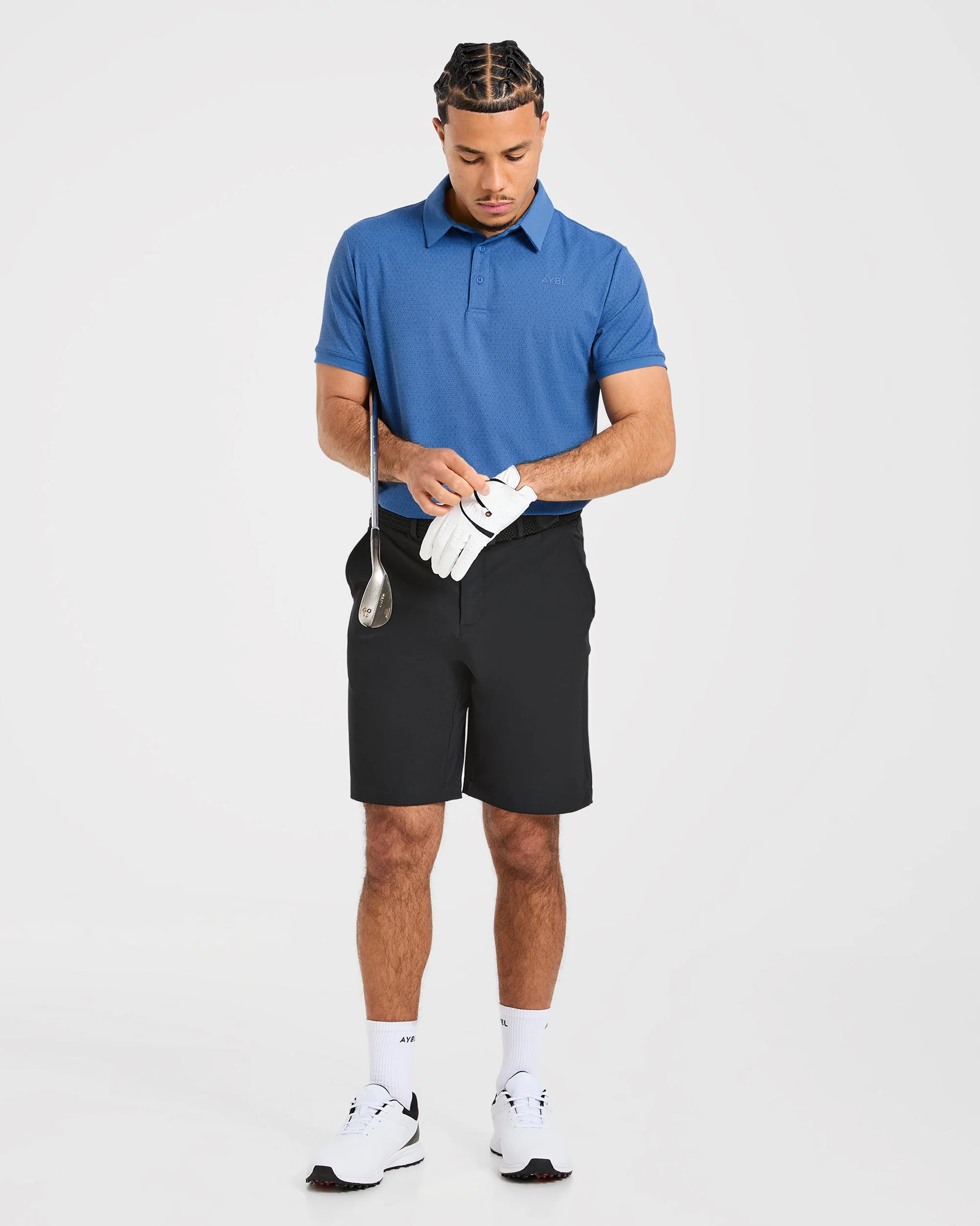 Precision Geometric Polo - Ocean Bleu - Image 7