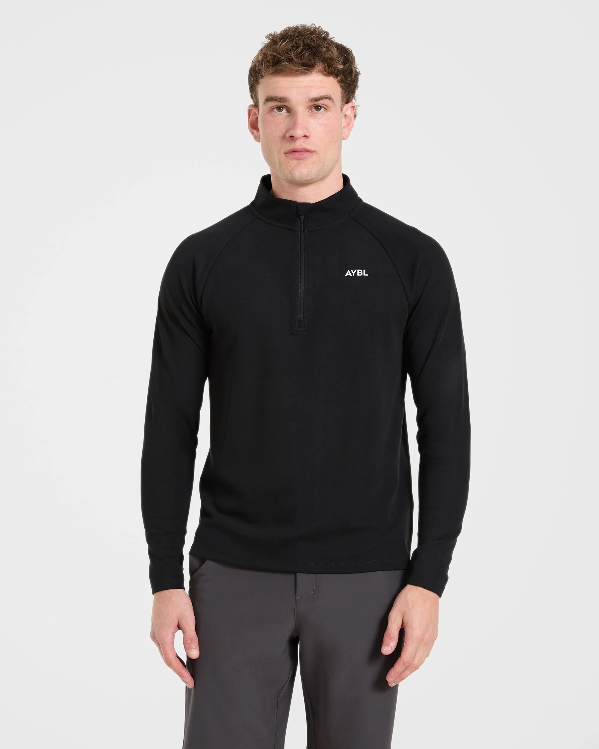 Precision Hybrid 1/4 Zip Pullover - Black