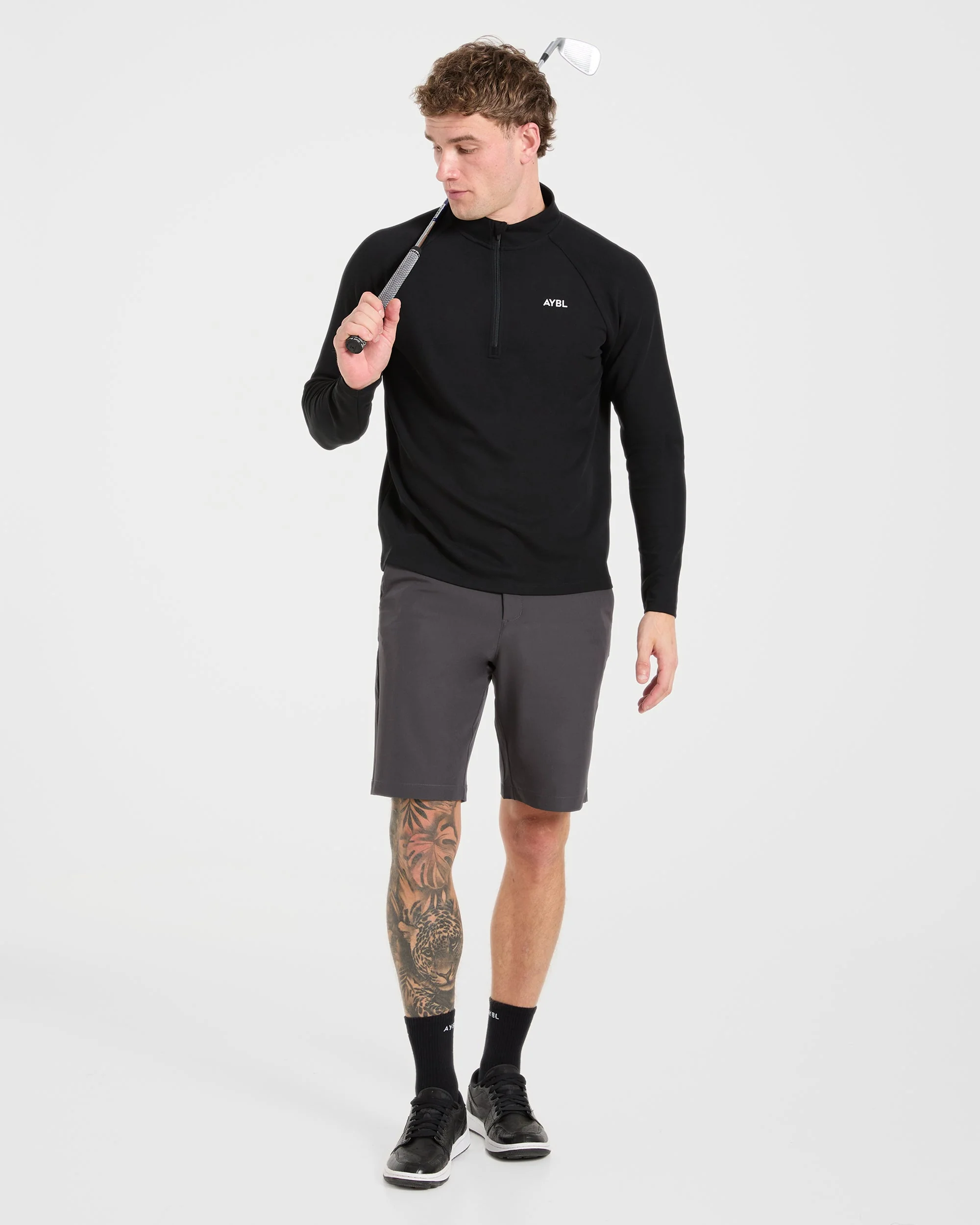 Precision Hybrid 1/4 Zip Pullover - Black - Image 8