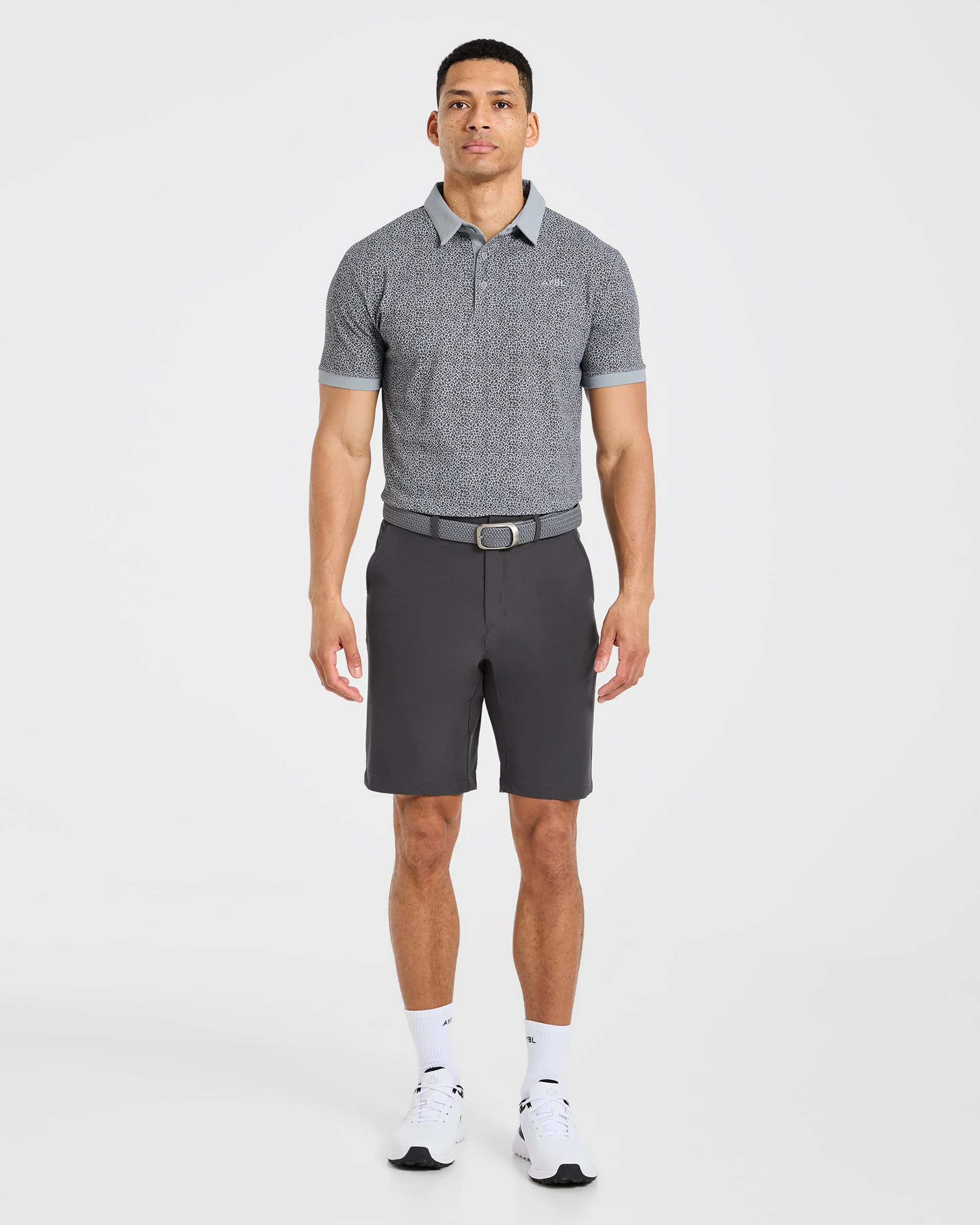 Precision Leopard Polo - Charcoal - Image 3