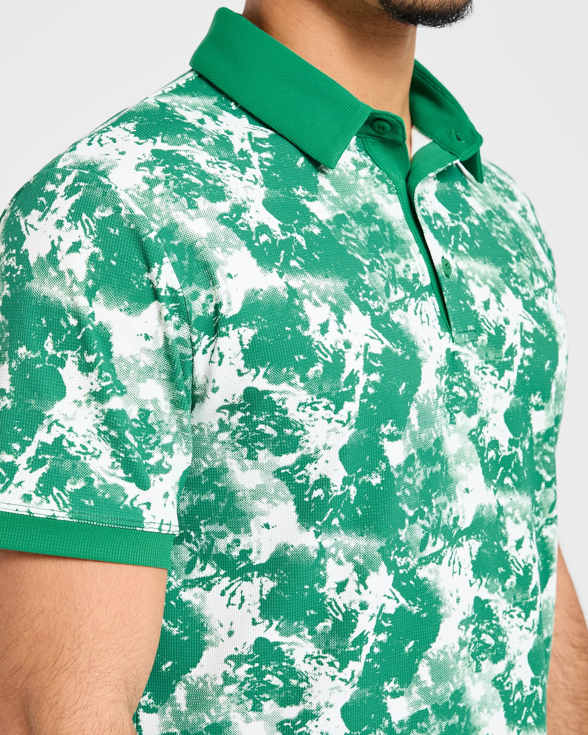 Precision Splatter Polo - Rye Vert/Crème - Image 6