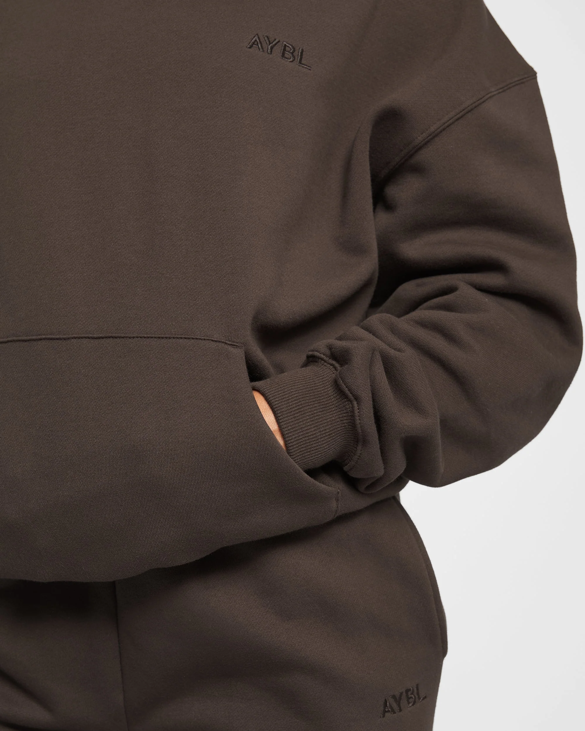 Premium Oversized Hoodie - Coffee Marron - Image 6
