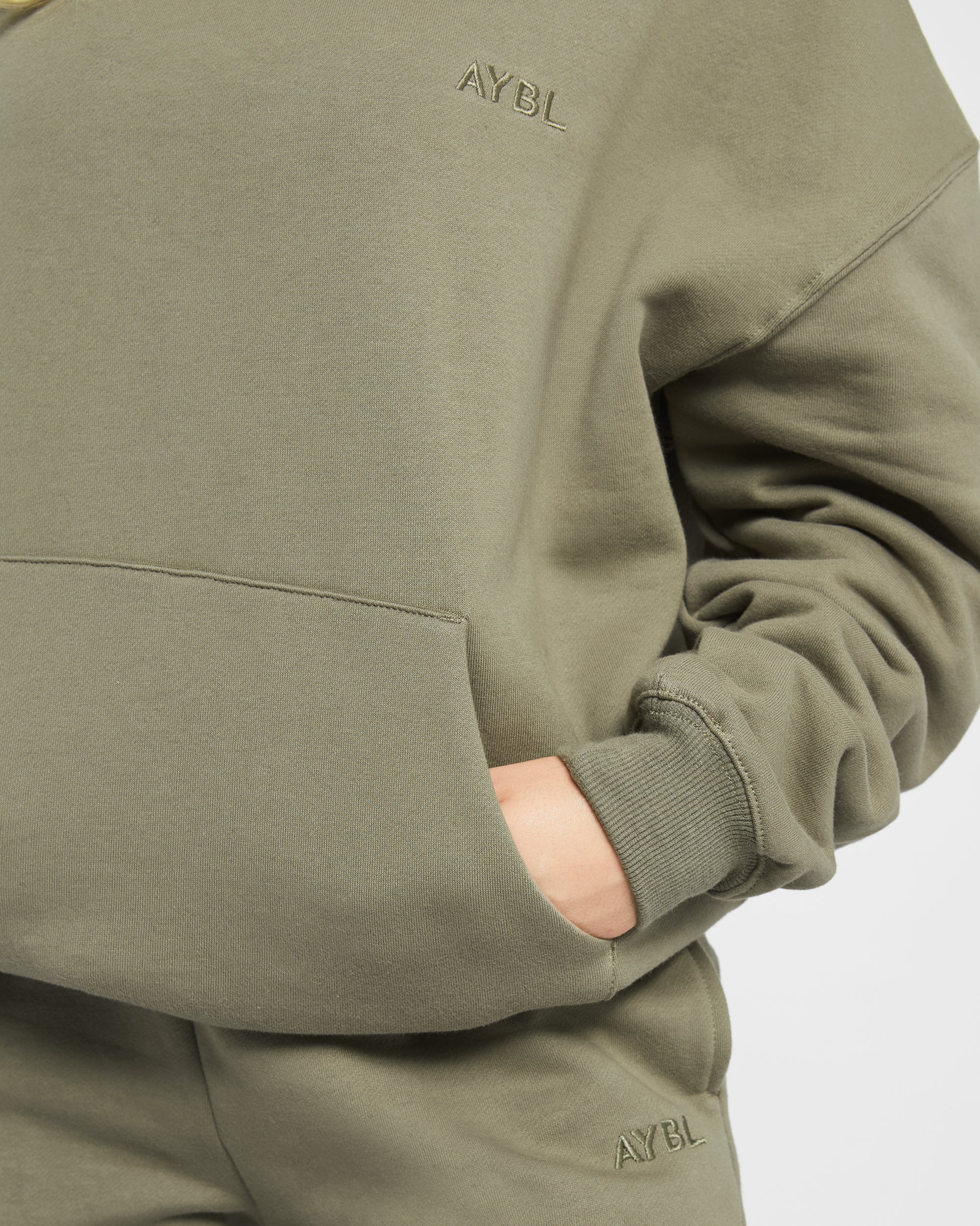 Premium Oversized Hoodie - Dusky Olive - Image 6