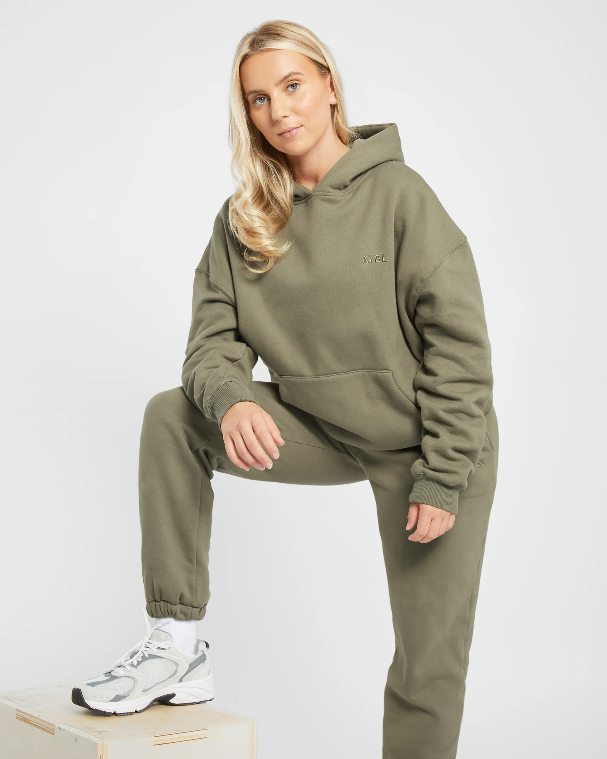 Premium Oversized Hoodie - Dusky Olive - Image 8