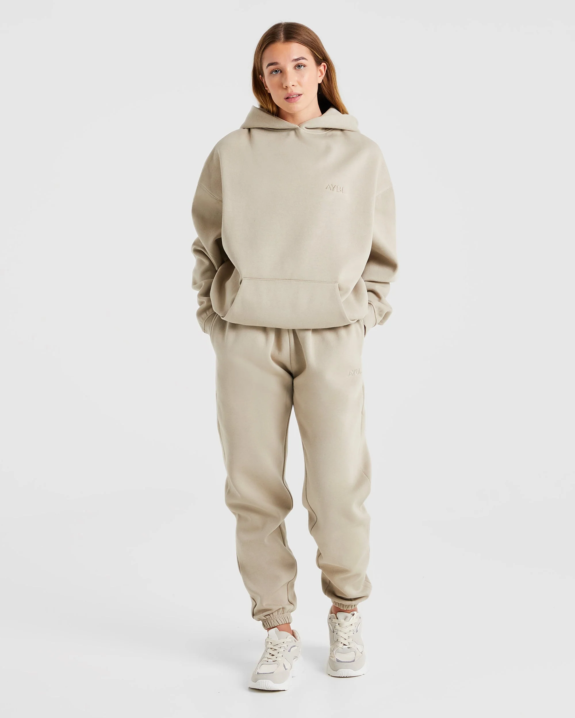 Premium Oversized Hoodie - Light Taupe - Image 3