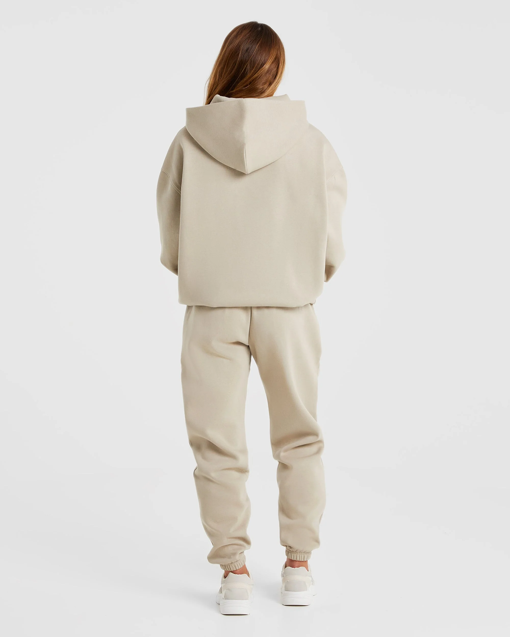 Premium Oversized Hoodie - Light Taupe - Image 4