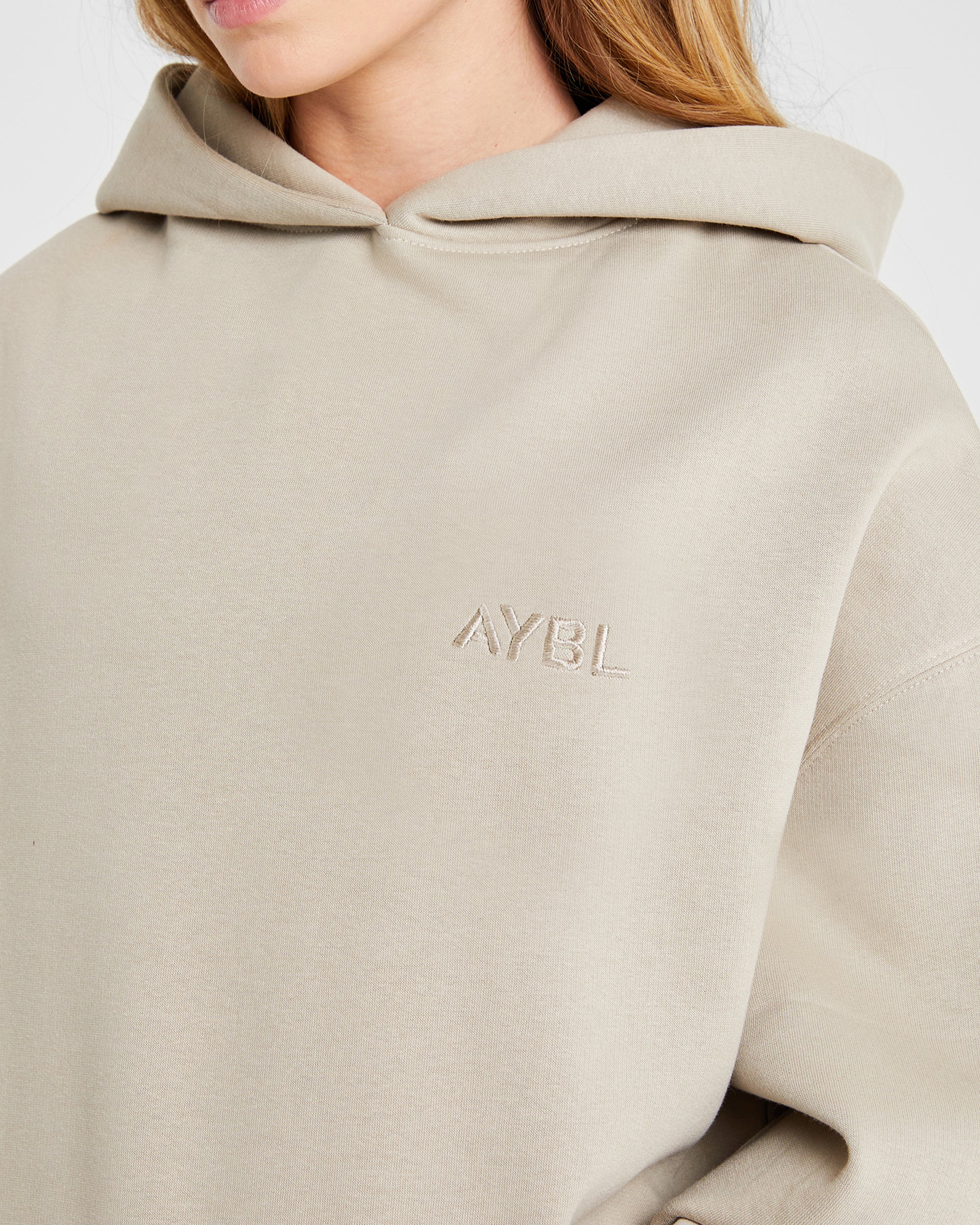 Premium Oversized Hoodie - Light Taupe - Image 5