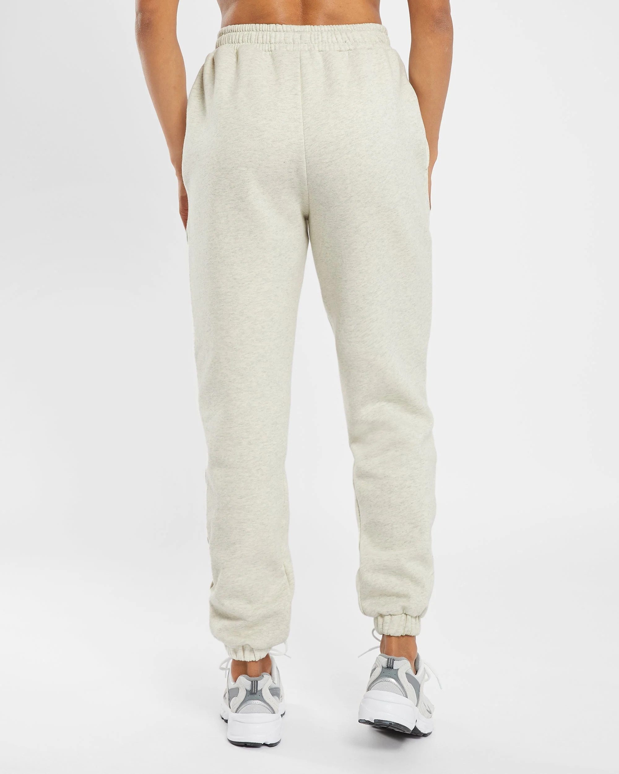 Premium Oversized Joggers - Beige Marl - Image 2