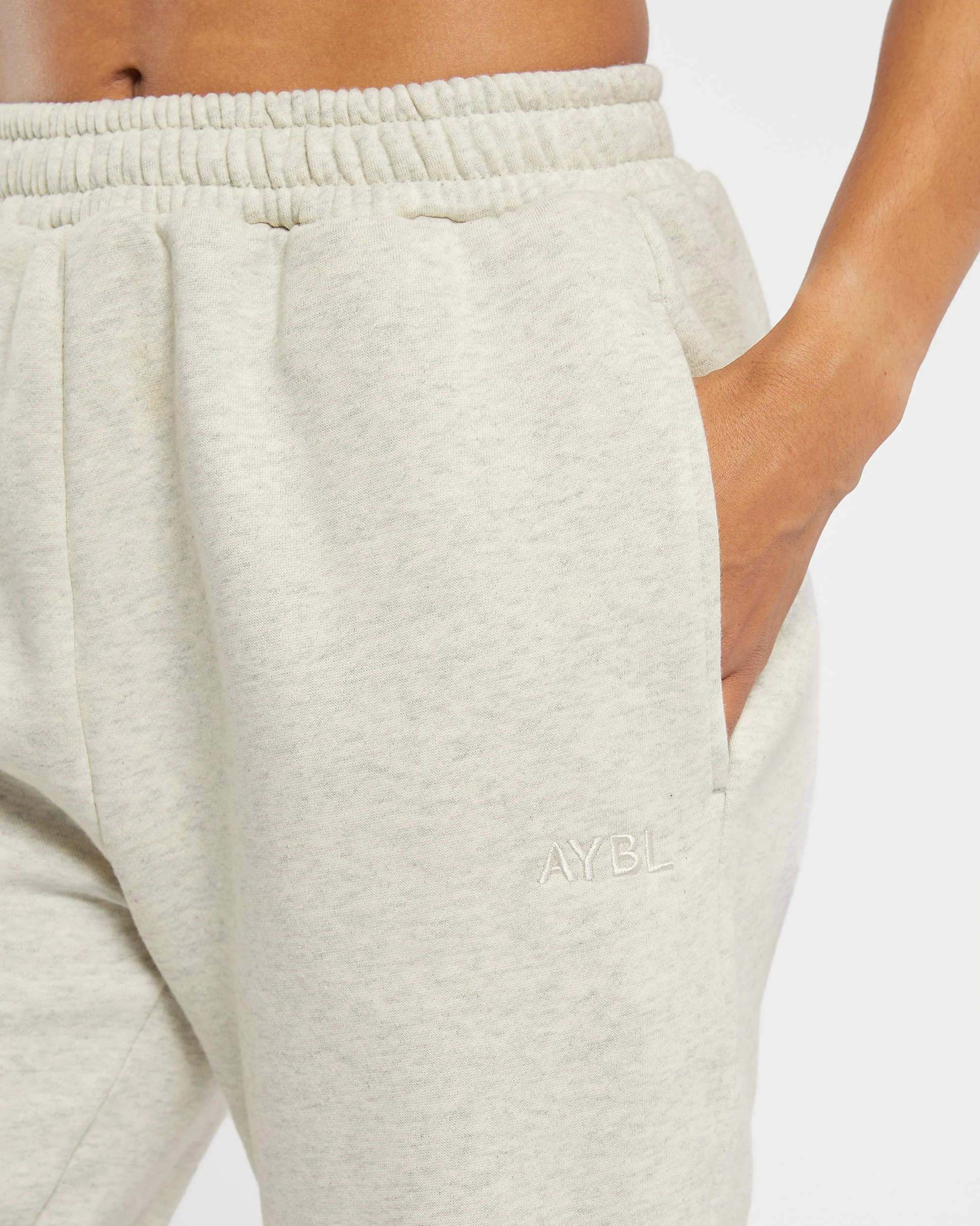 Premium Oversized Joggers - Beige Marl - Image 5