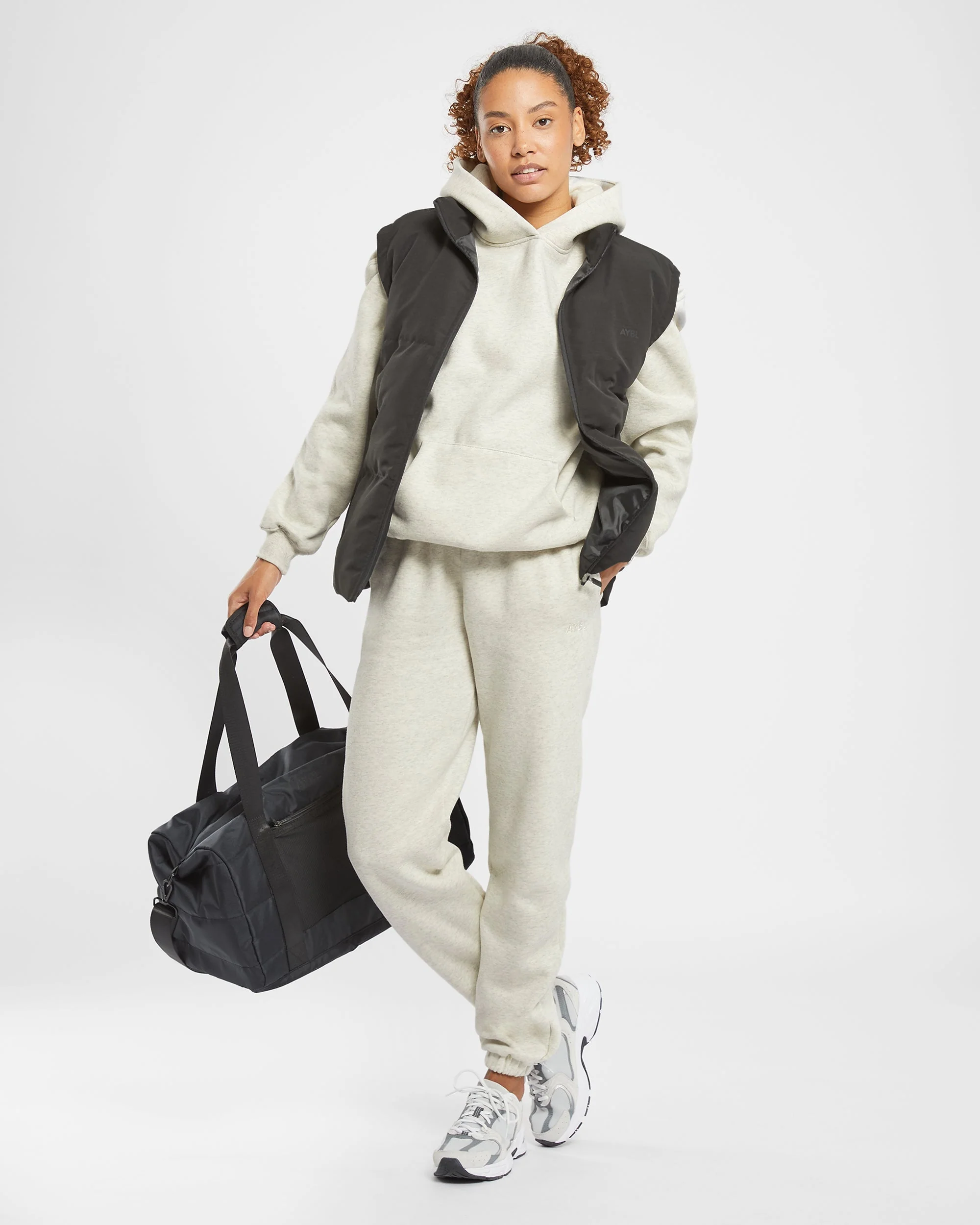 Premium Oversized Joggers - Beige Marl - Image 6