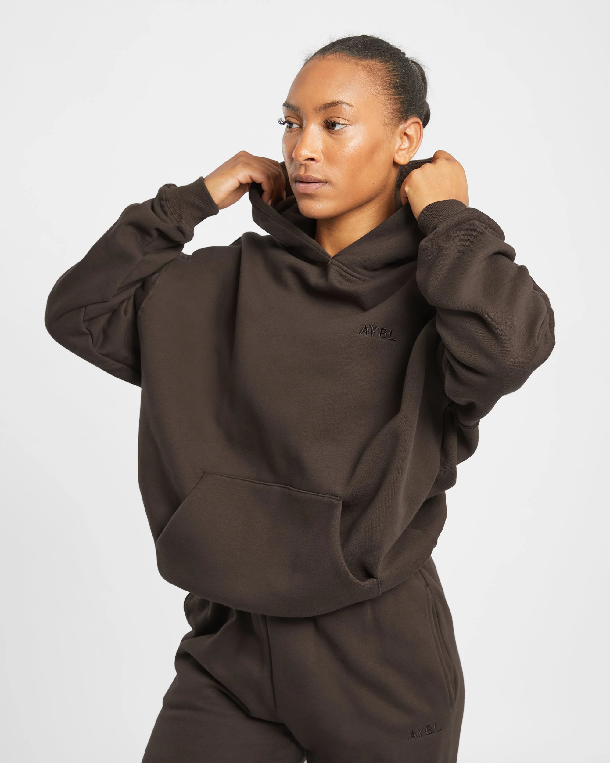 Premium Oversized Joggers - Coffee Marron - Image 7