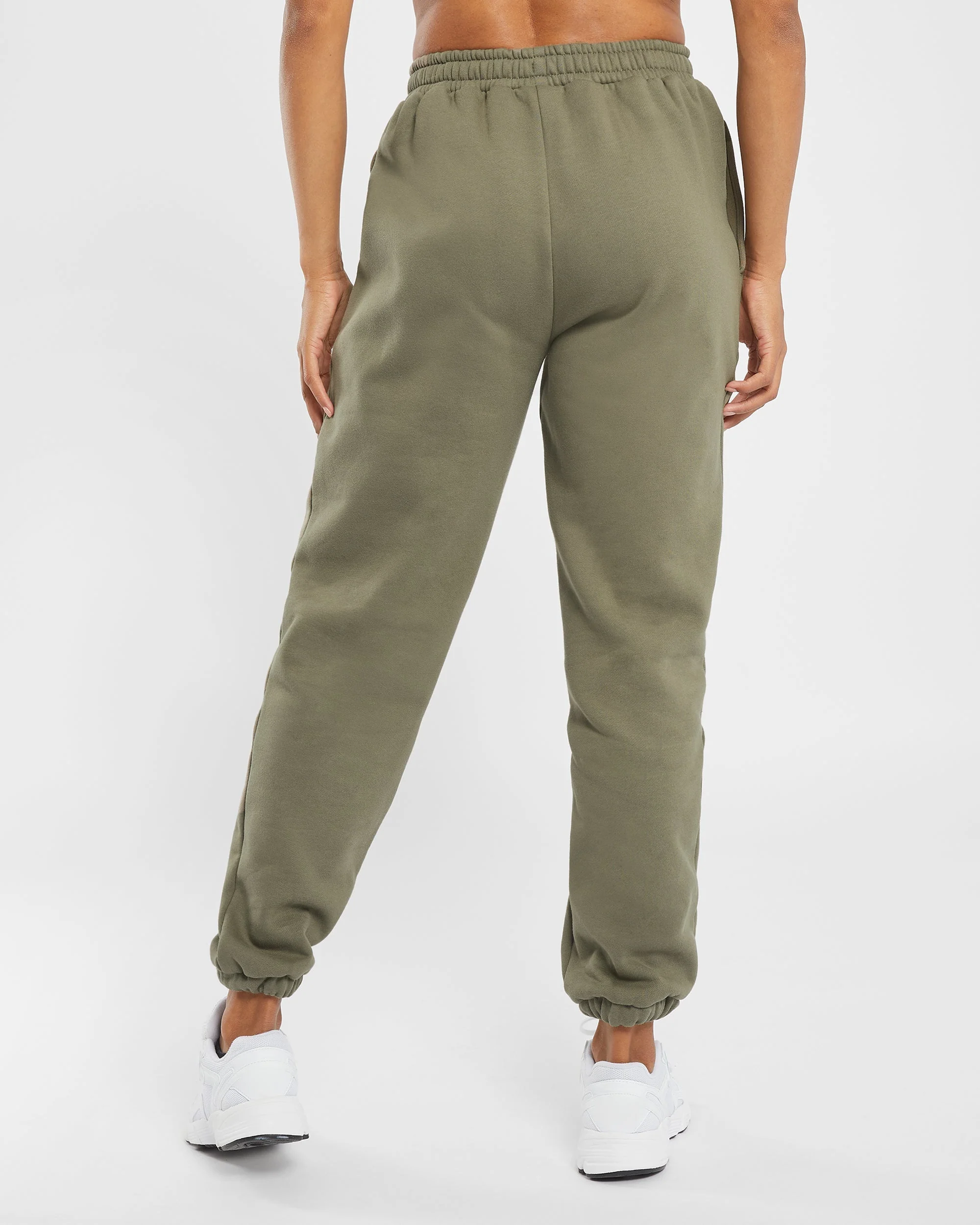 Premium Oversized Joggers - Dusky Olive - Image 2