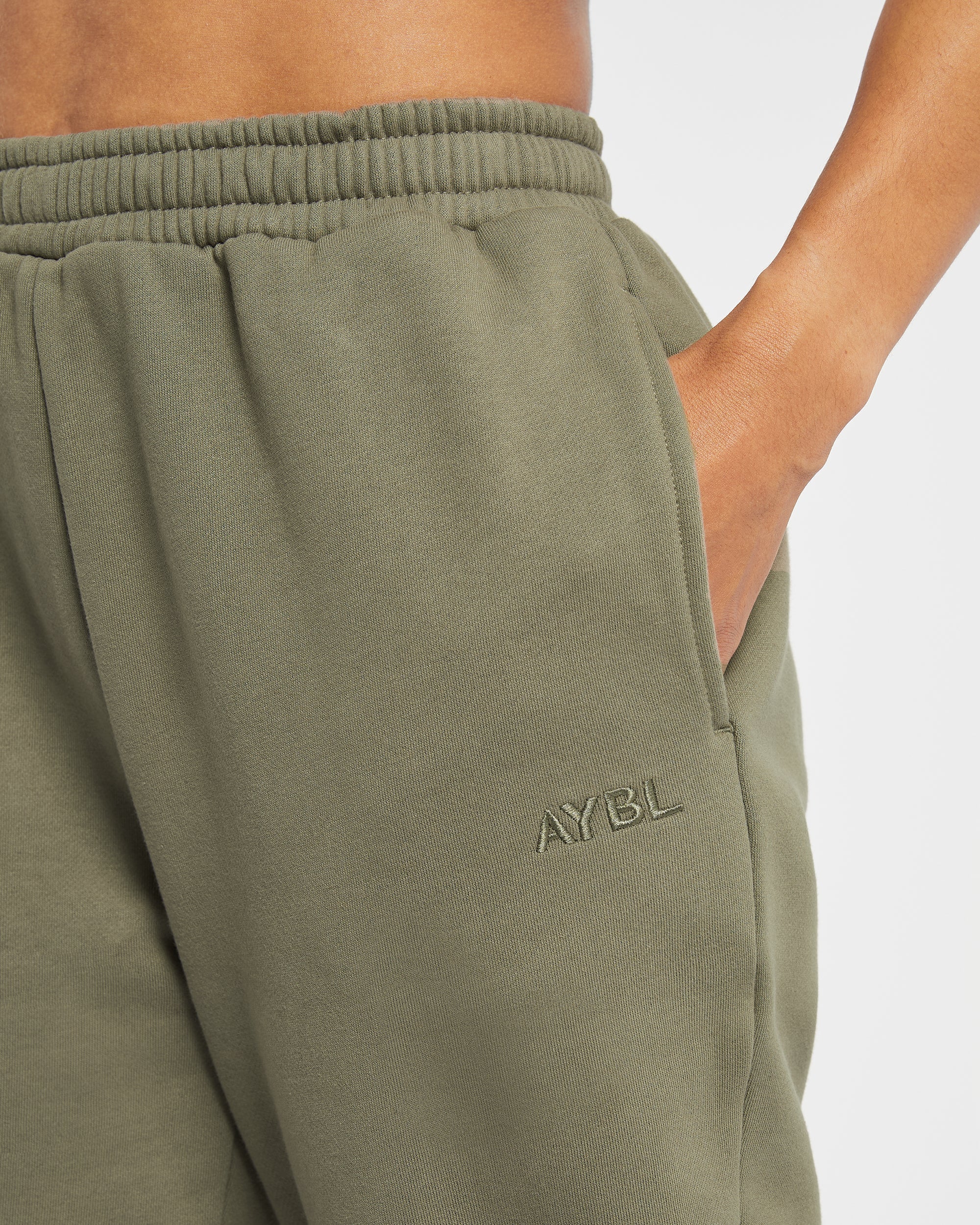Premium Oversized Joggers - Dusky Olive - Image 5