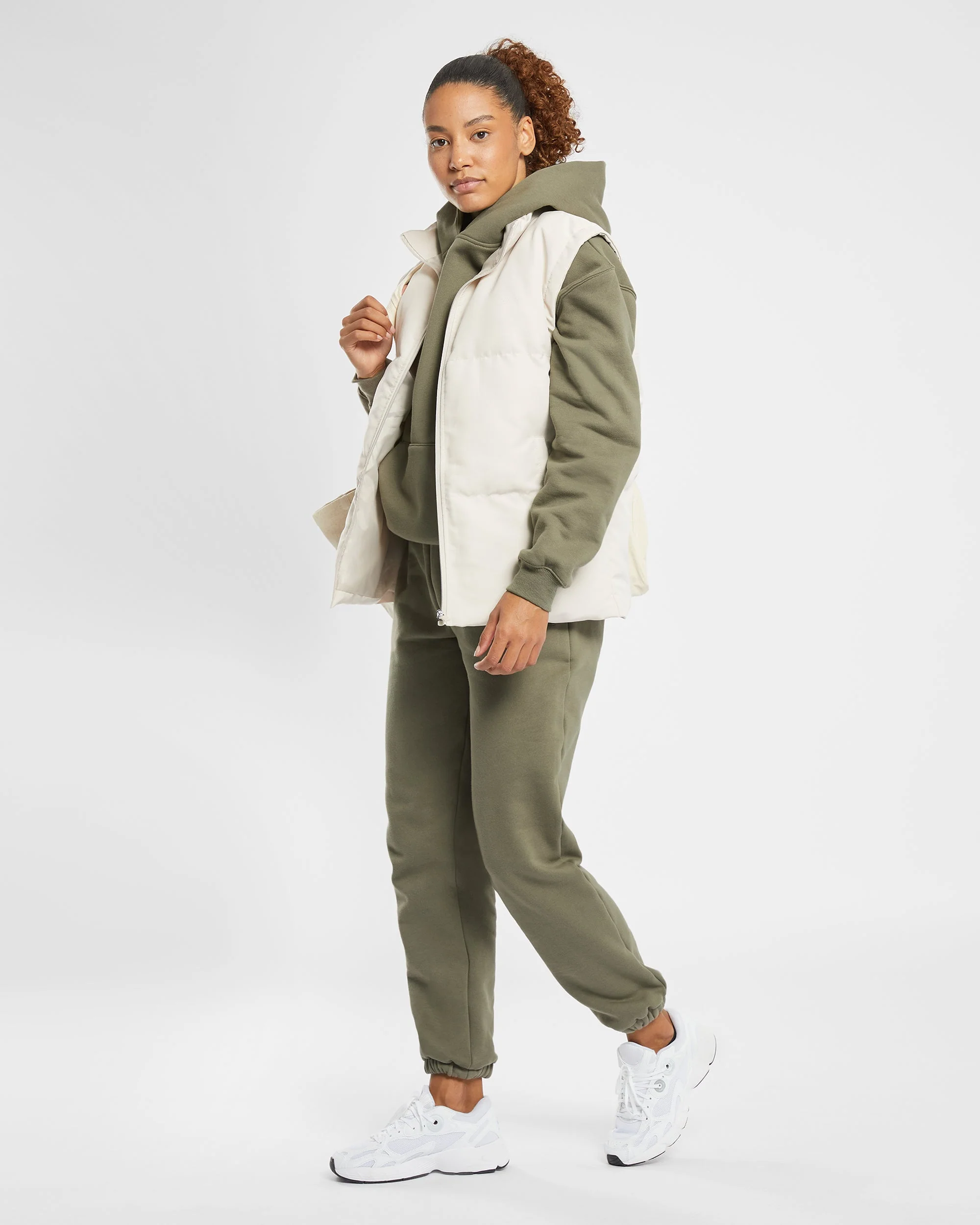 Premium Oversized Joggers - Dusky Olive - Image 8
