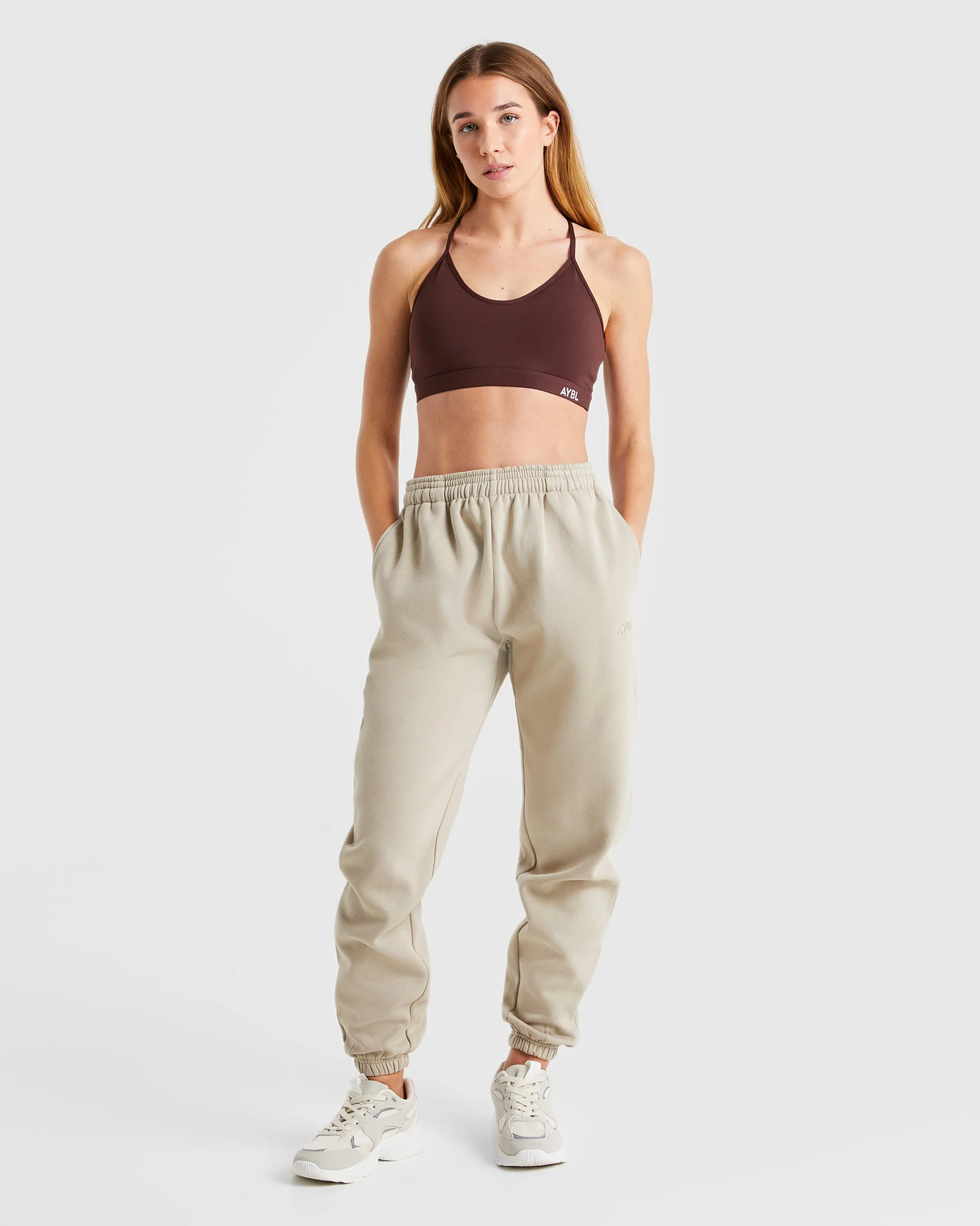Premium Oversized Joggers - Light Taupe - Image 3