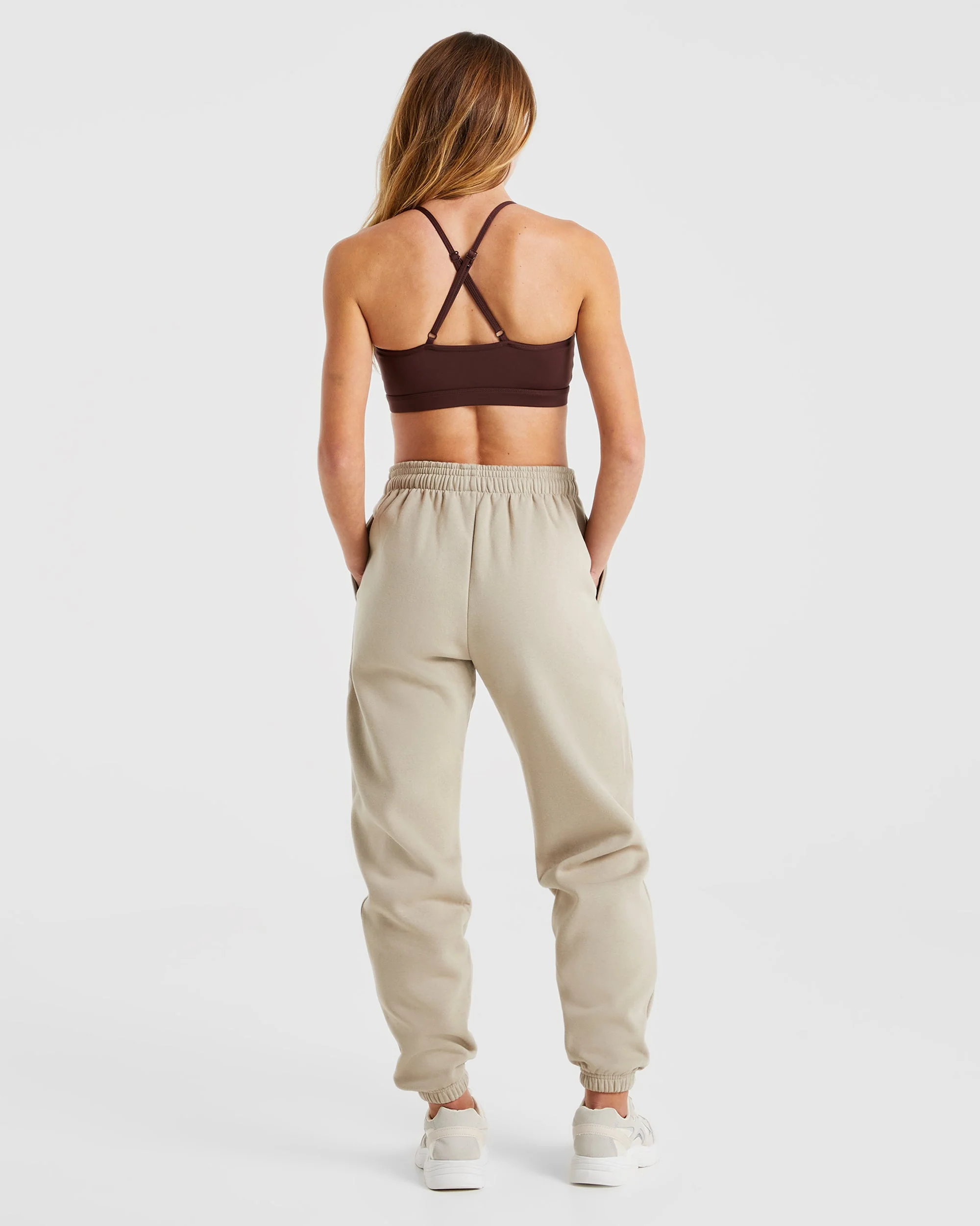 Premium Oversized Joggers - Light Taupe - Image 4