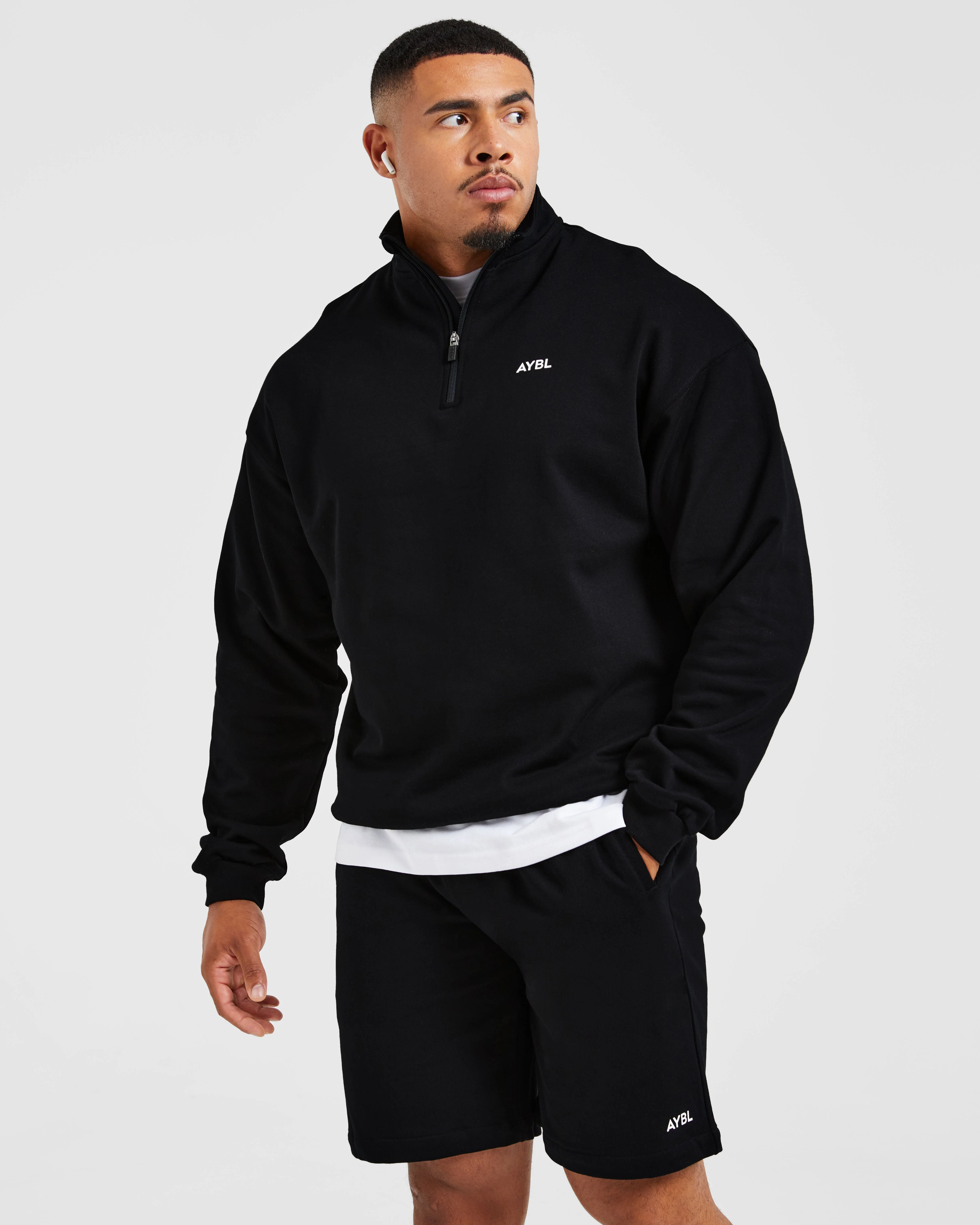 Rebound 1/4 Zip Pullover - Noir - Image 8