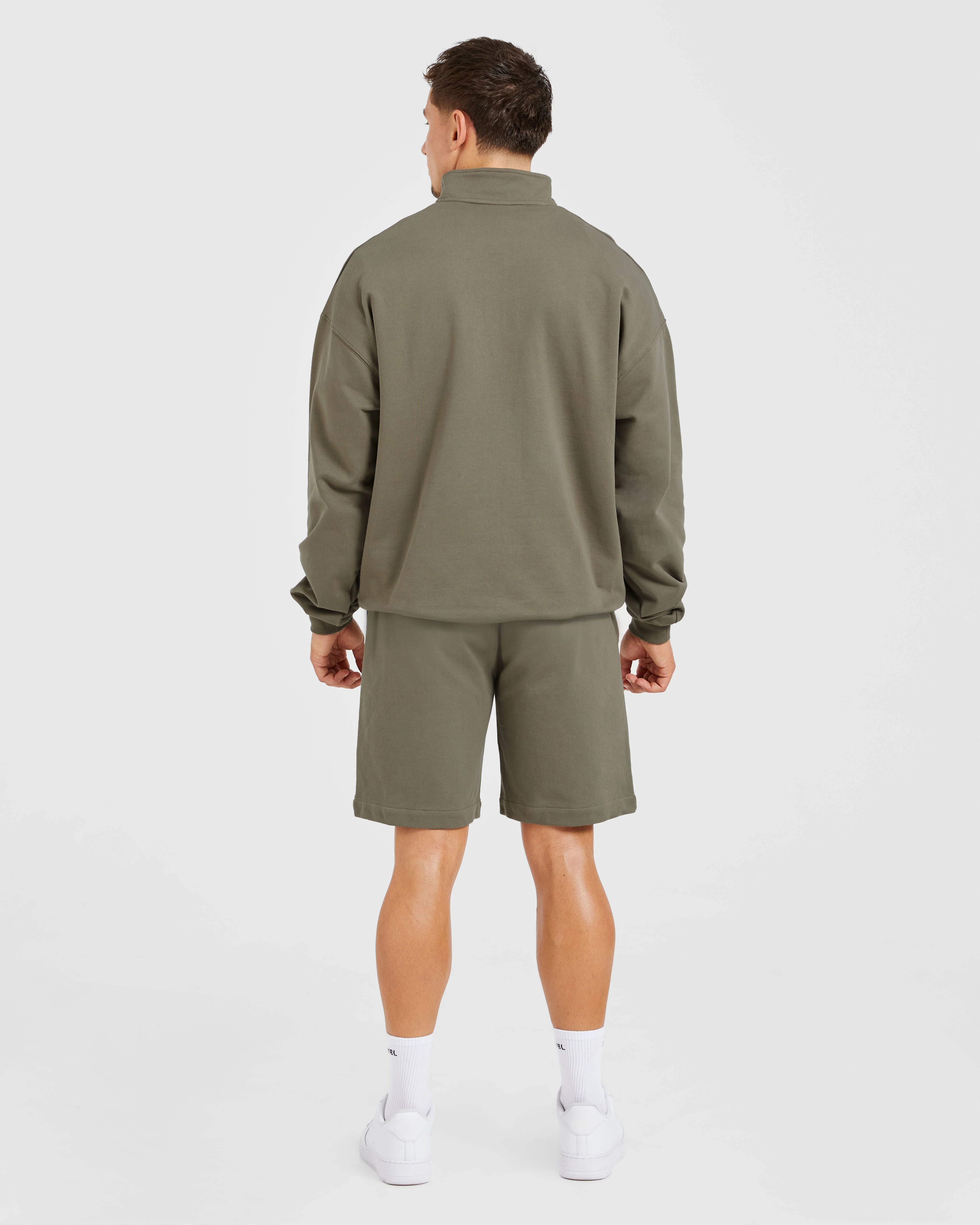 Rebound 1/4 Zip Pullover - Dusky Olive - Image 4
