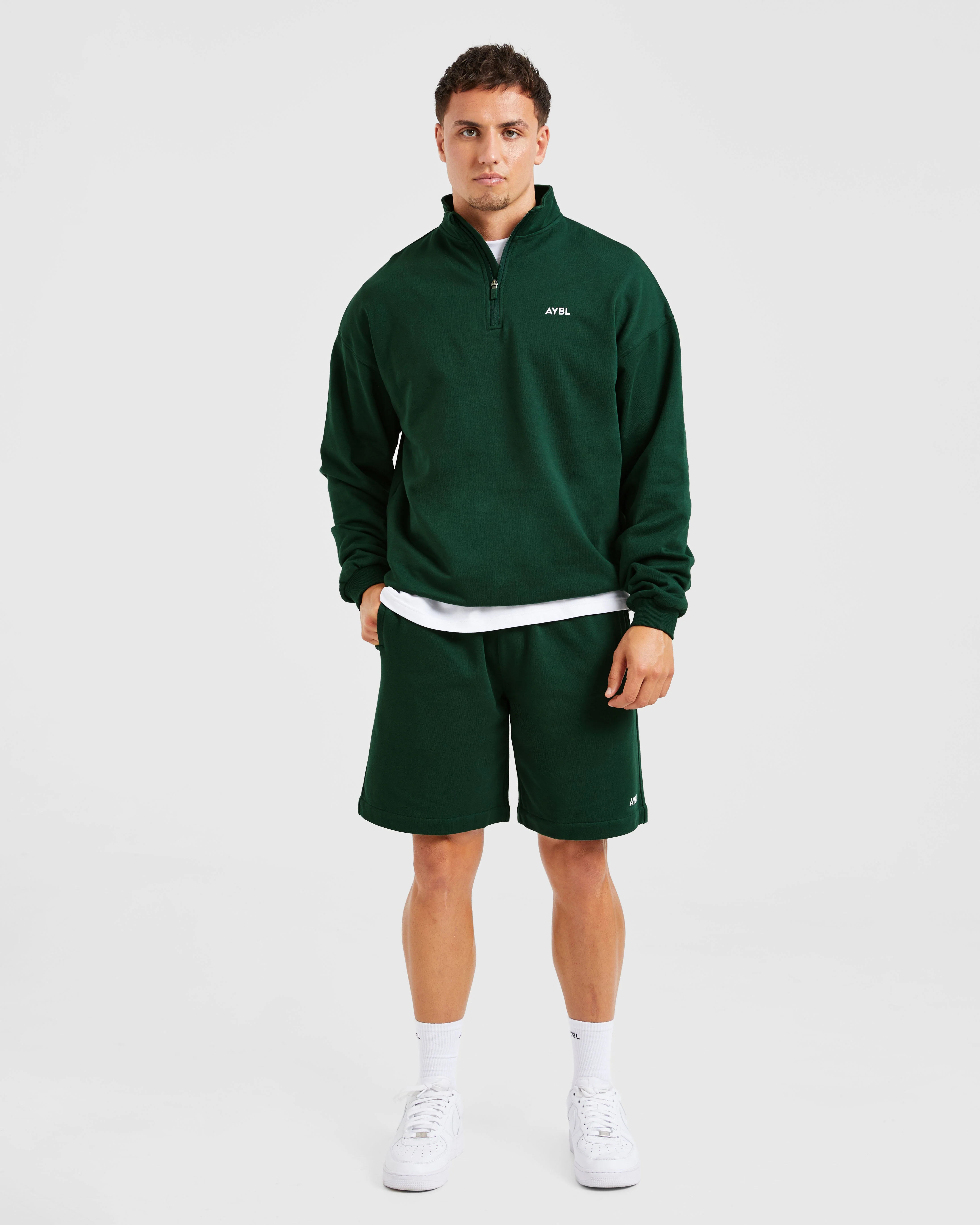 Rebound 1/4 Zip Pullover - Forest Vert - Image 3
