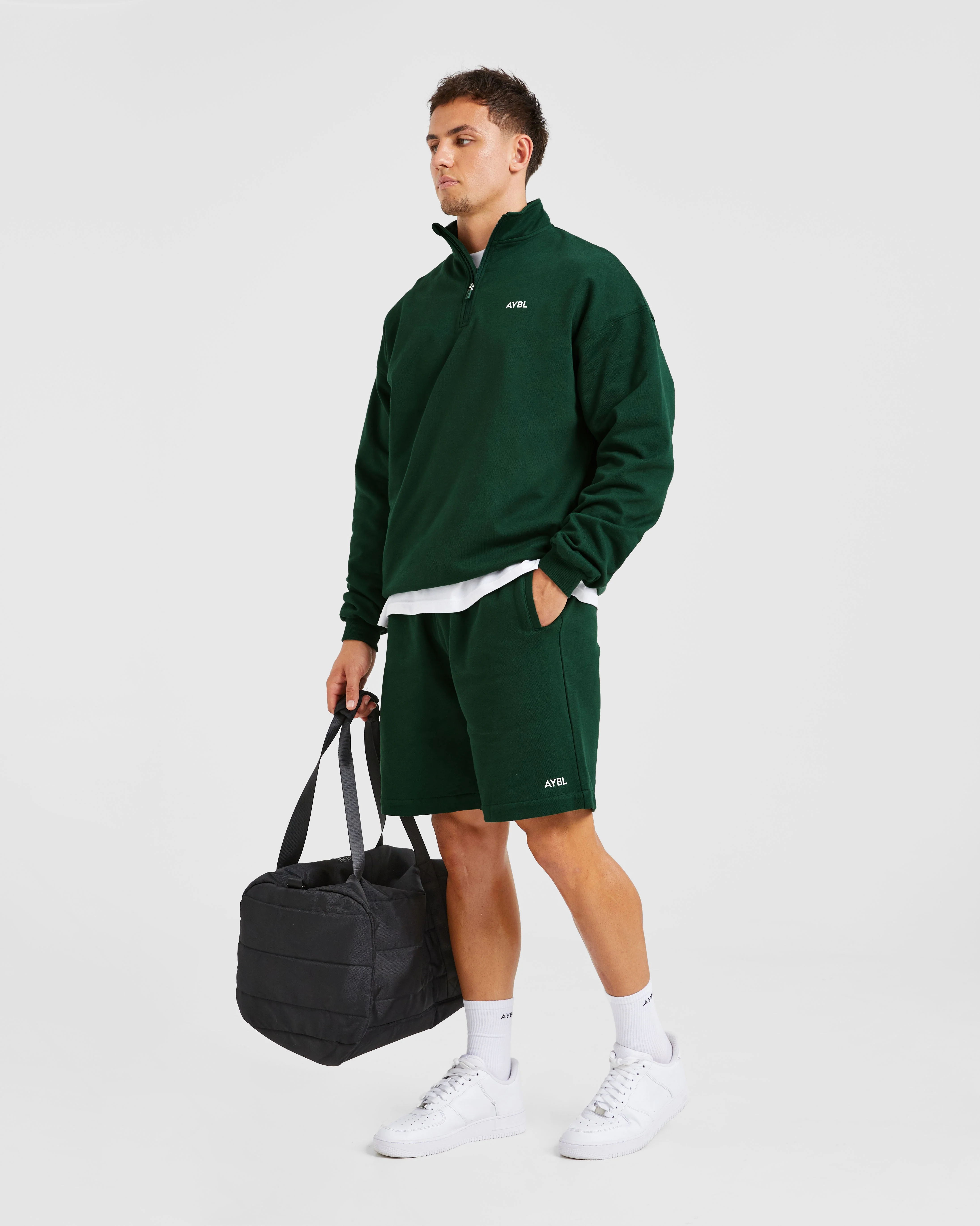 Rebound 1/4 Zip Pullover - Forest Vert - Image 7