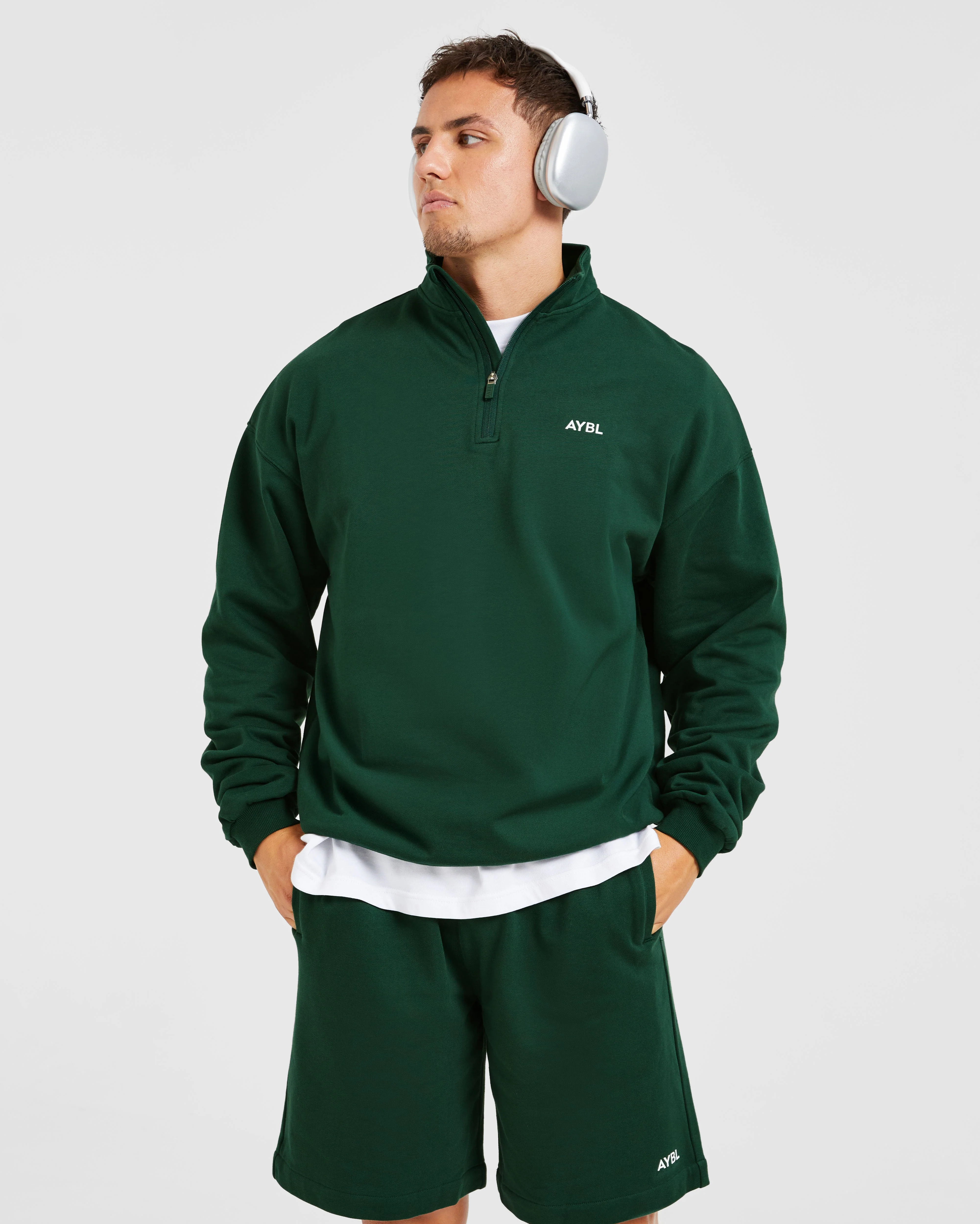 Rebound 1/4 Zip Pullover - Forest Vert - Image 8
