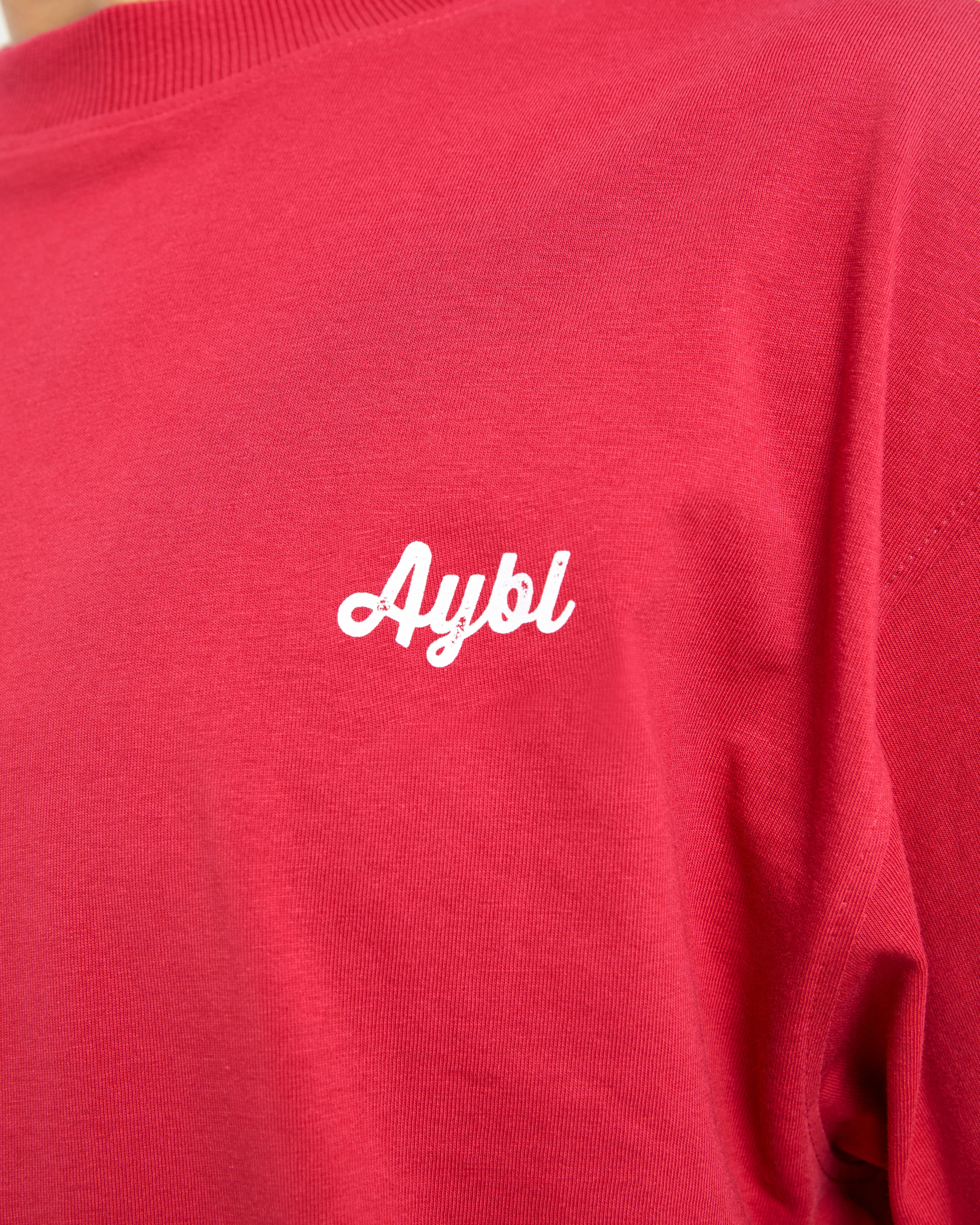 Retro Athletics Club Oversized T Shirt - Rouge/Bleu - Image 5