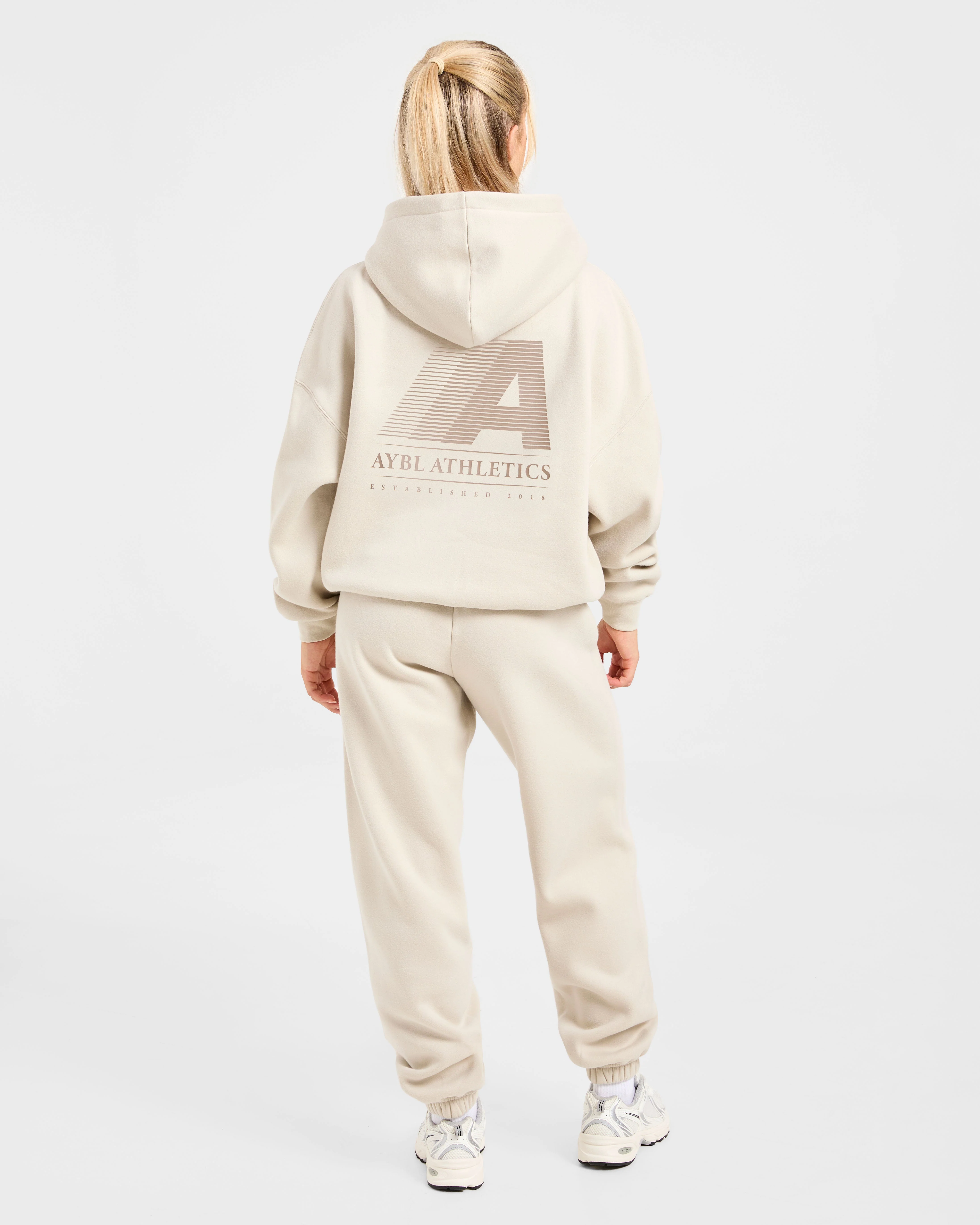 Retro Athletics Oversized Joggers - Sand - Image 4