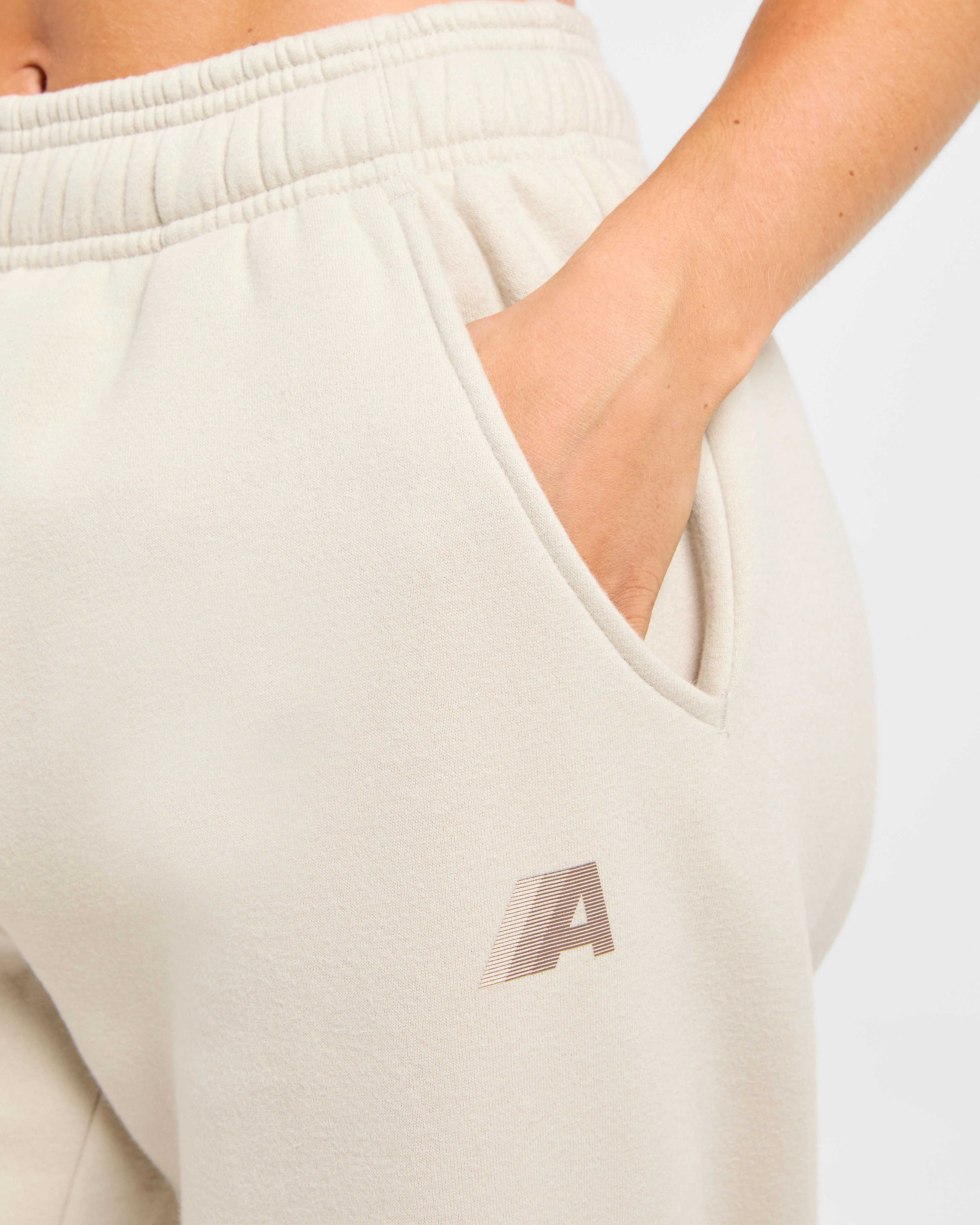 Retro Athletics Oversized Joggers - Sand - Image 5