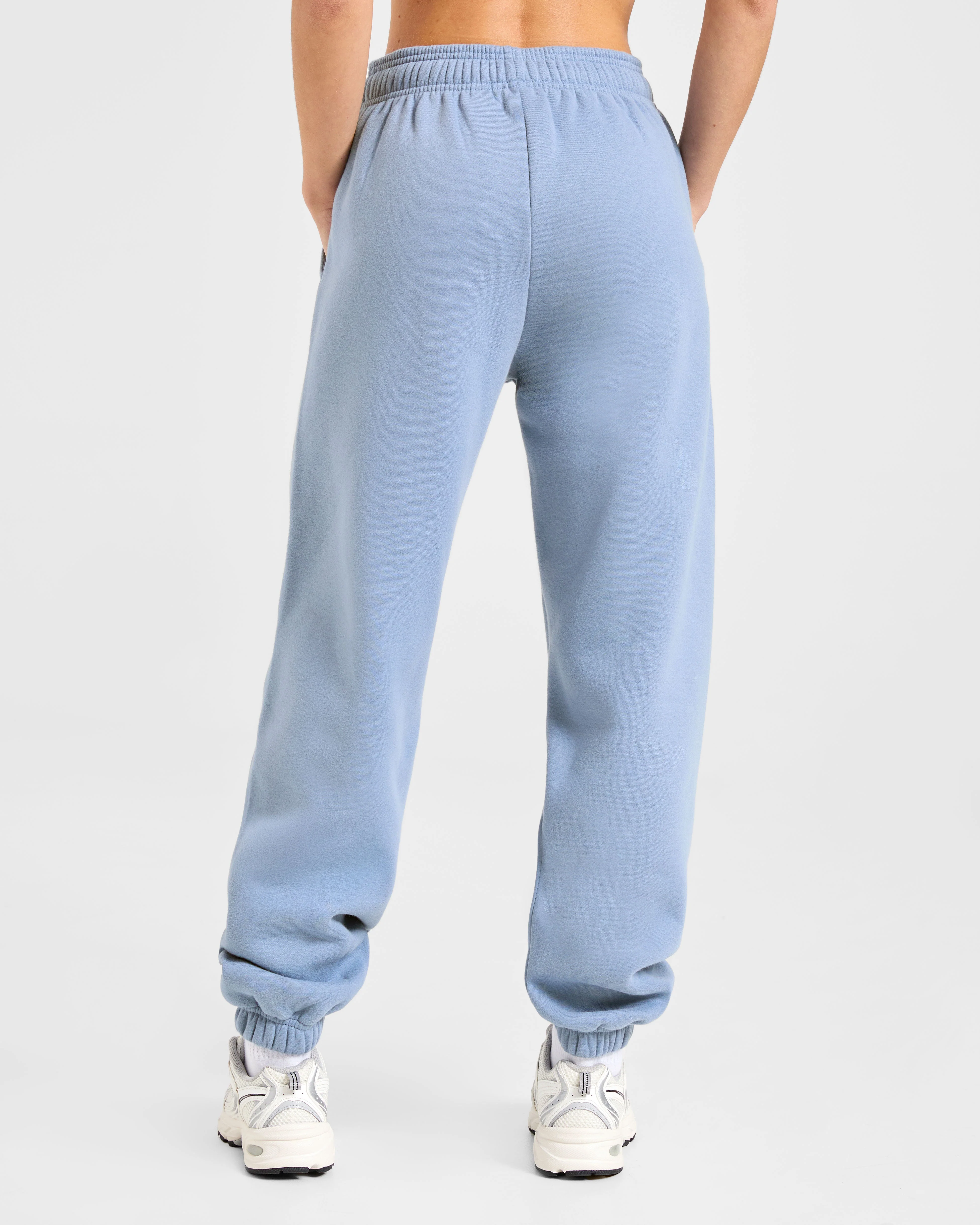 Retro Athletics Oversized Joggers - Vintage Bleu - Image 2