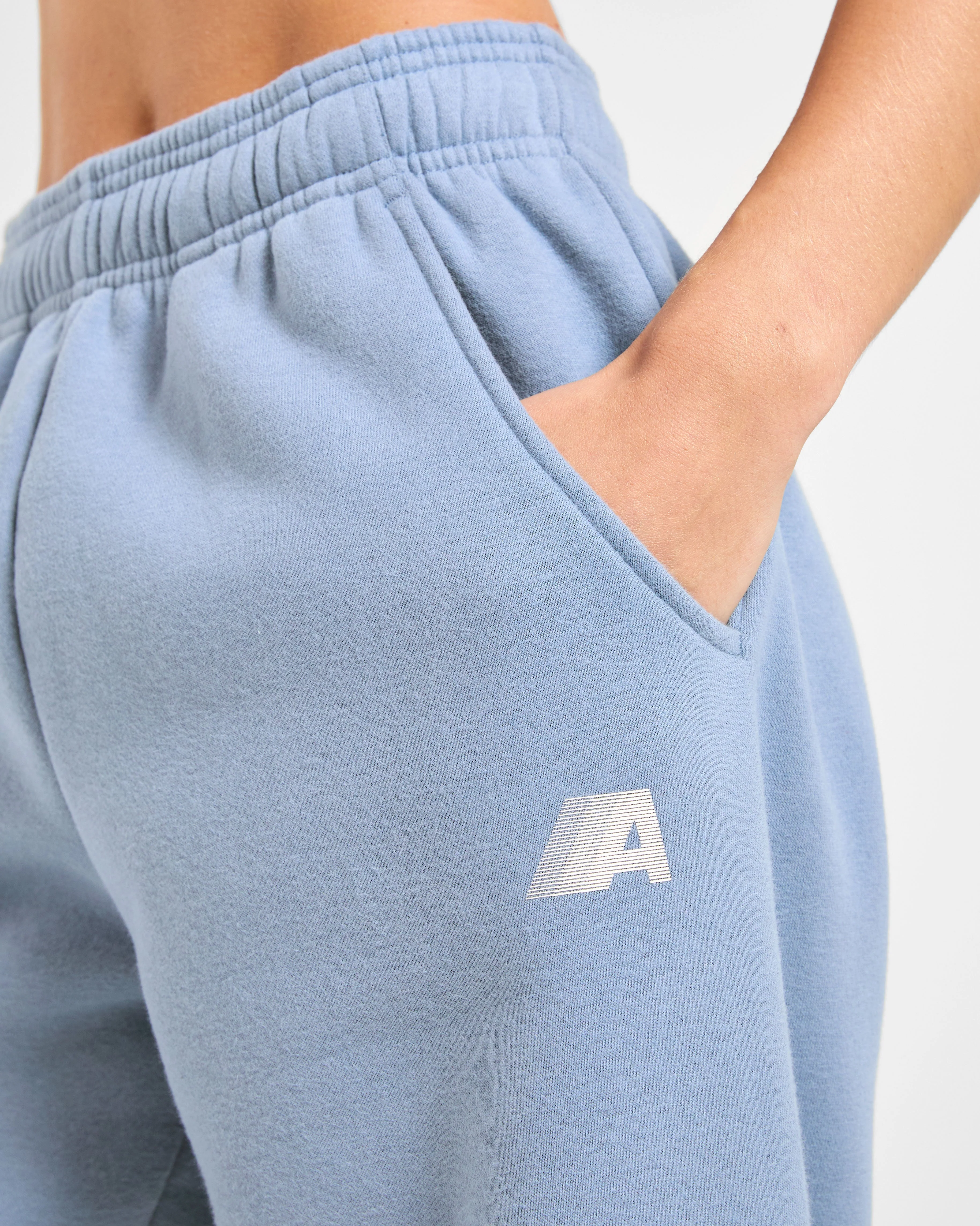 Retro Athletics Oversized Joggers - Vintage Bleu - Image 5