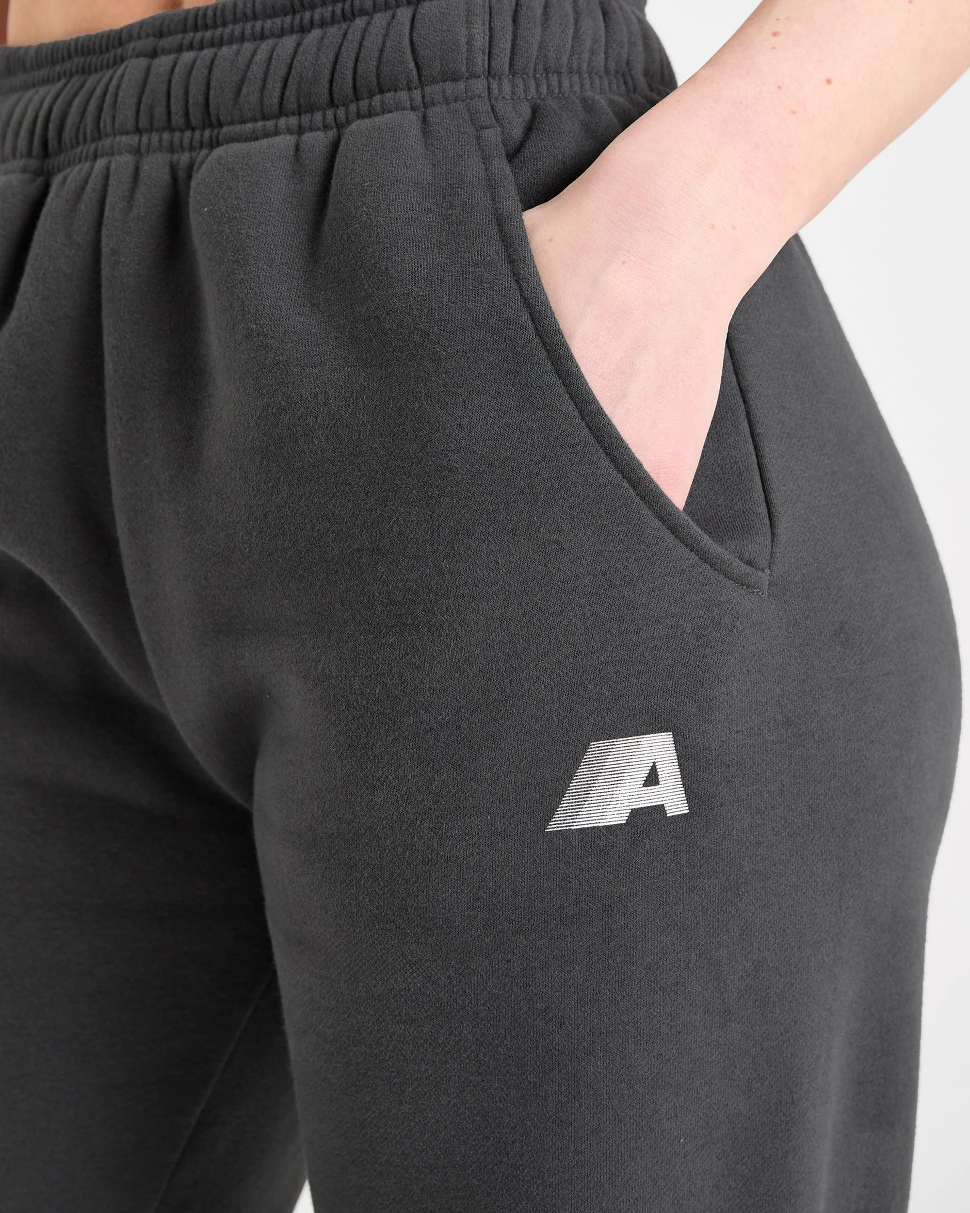 Retro Athletics Oversized Straight Leg Joggers - Charcoal - Image 5