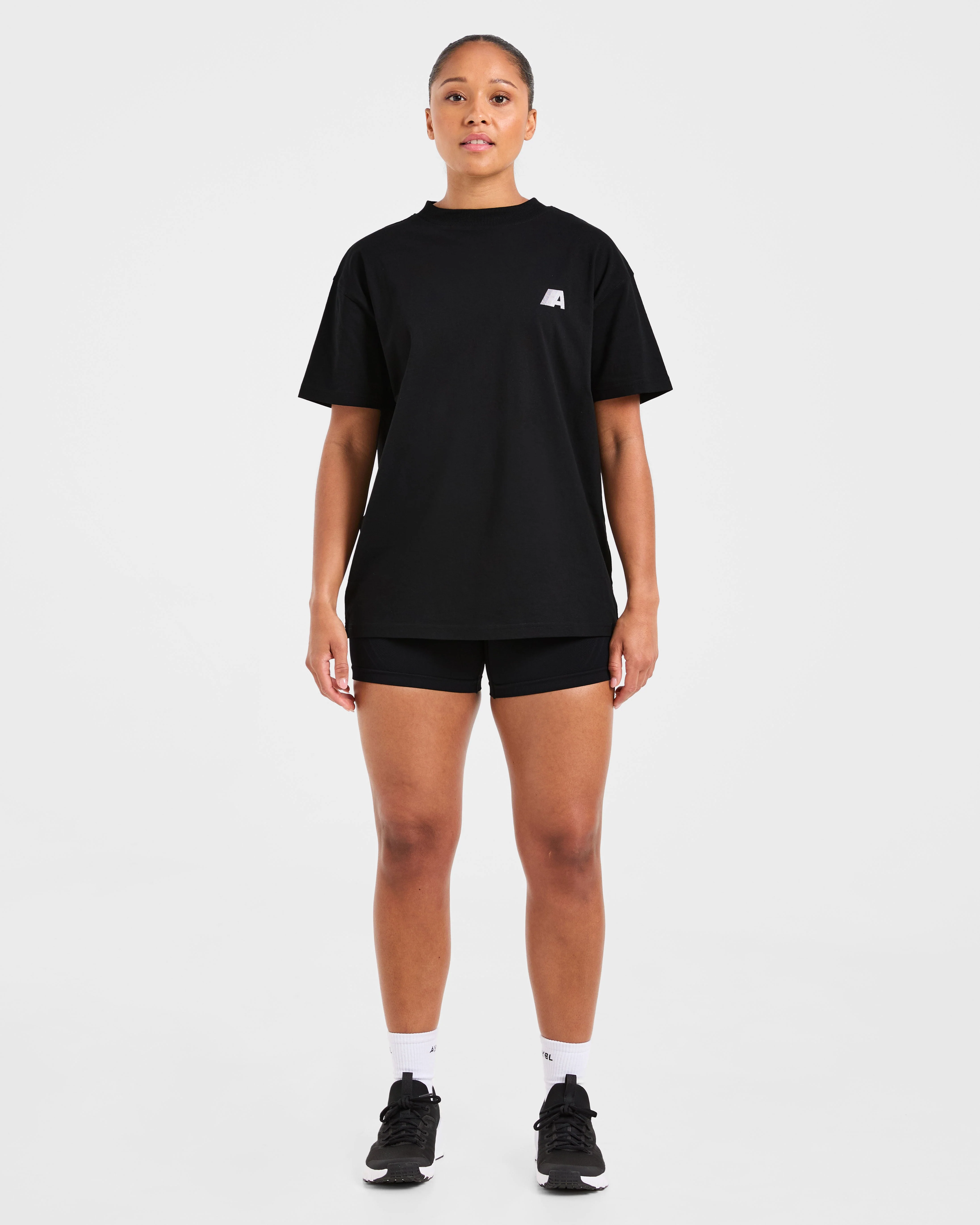 Retro Athletics Oversized T Shirt - Noir - Image 3