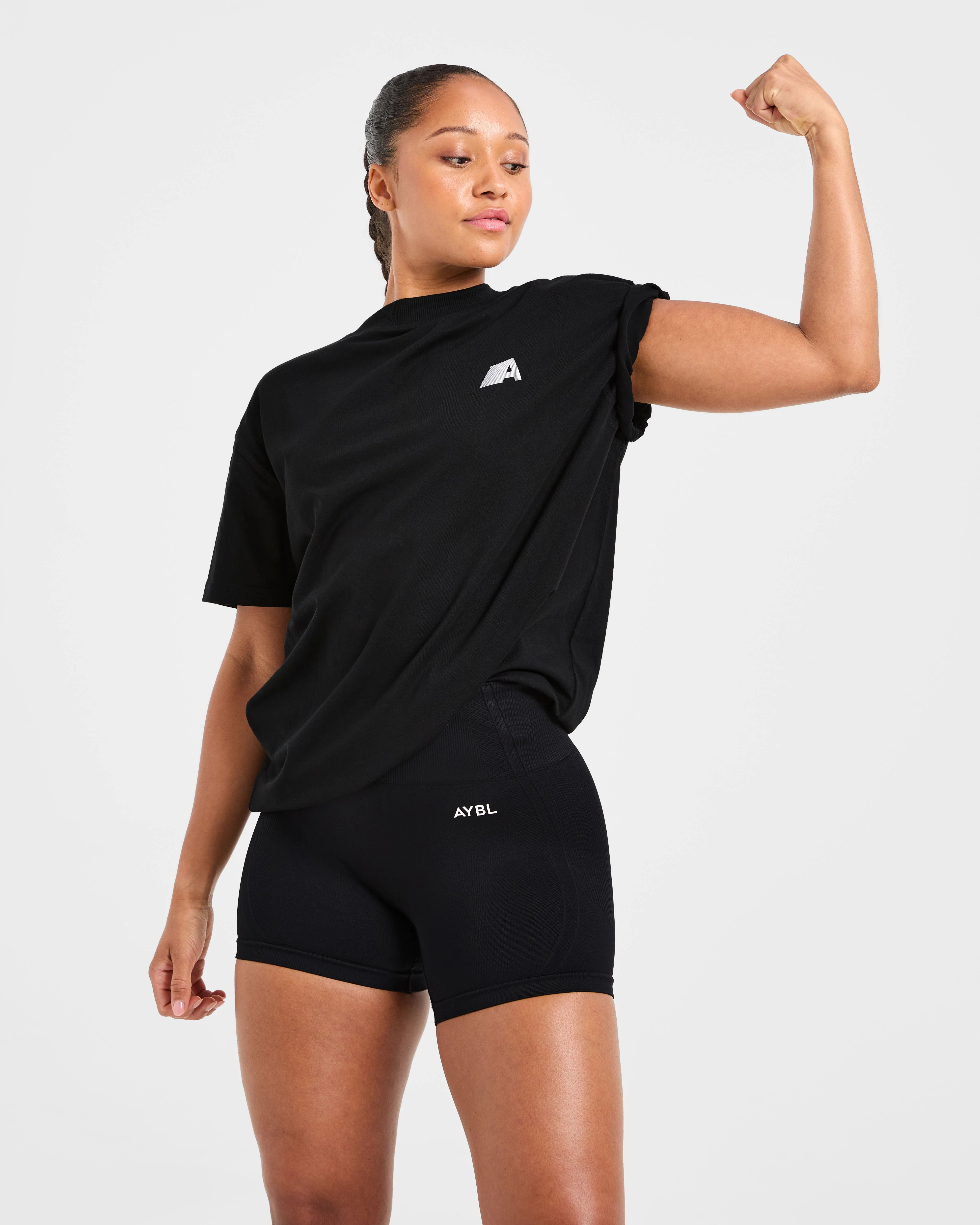 Retro Athletics Oversized T Shirt - Noir - Image 7