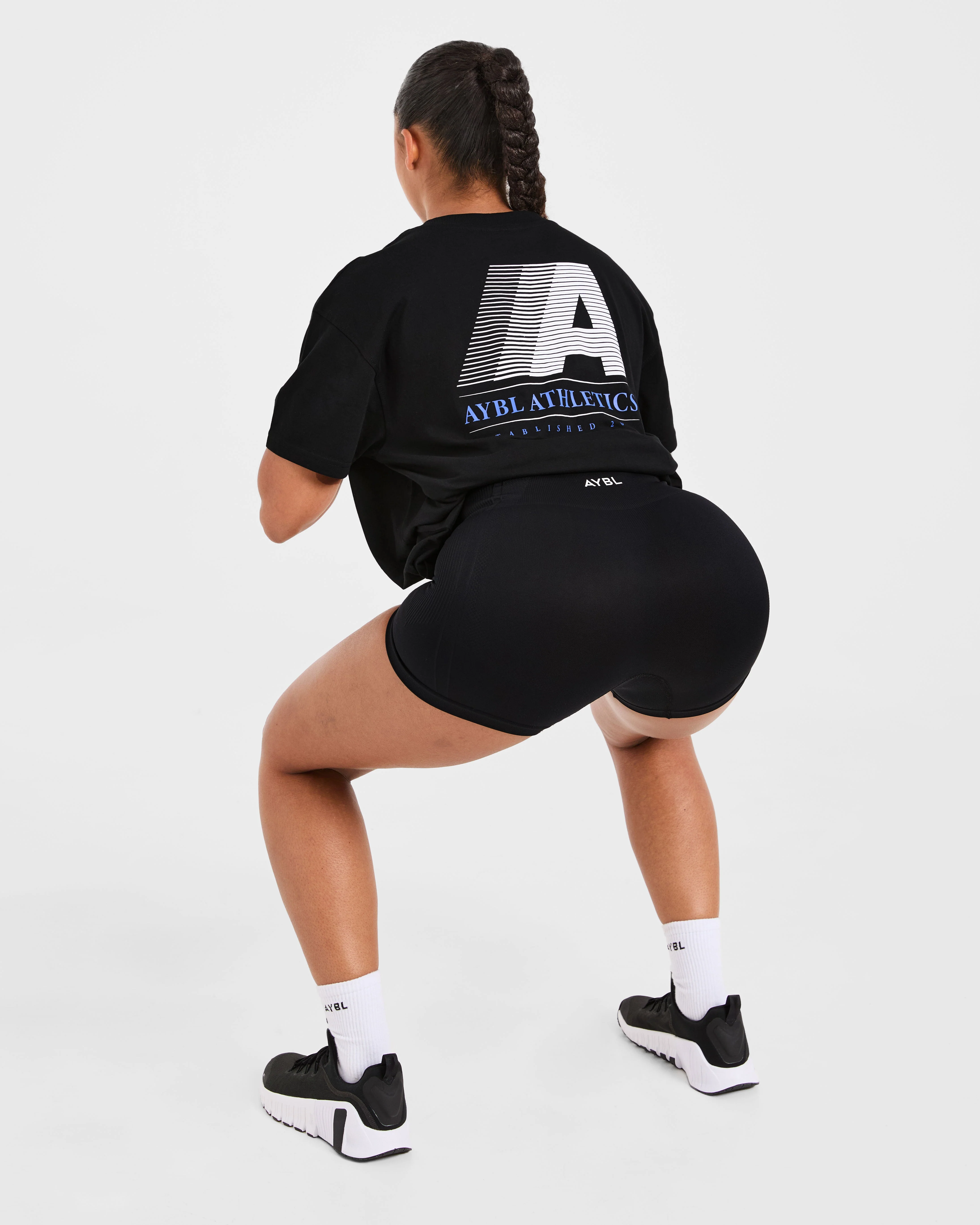 Retro Athletics Oversized T Shirt - Noir - Image 8