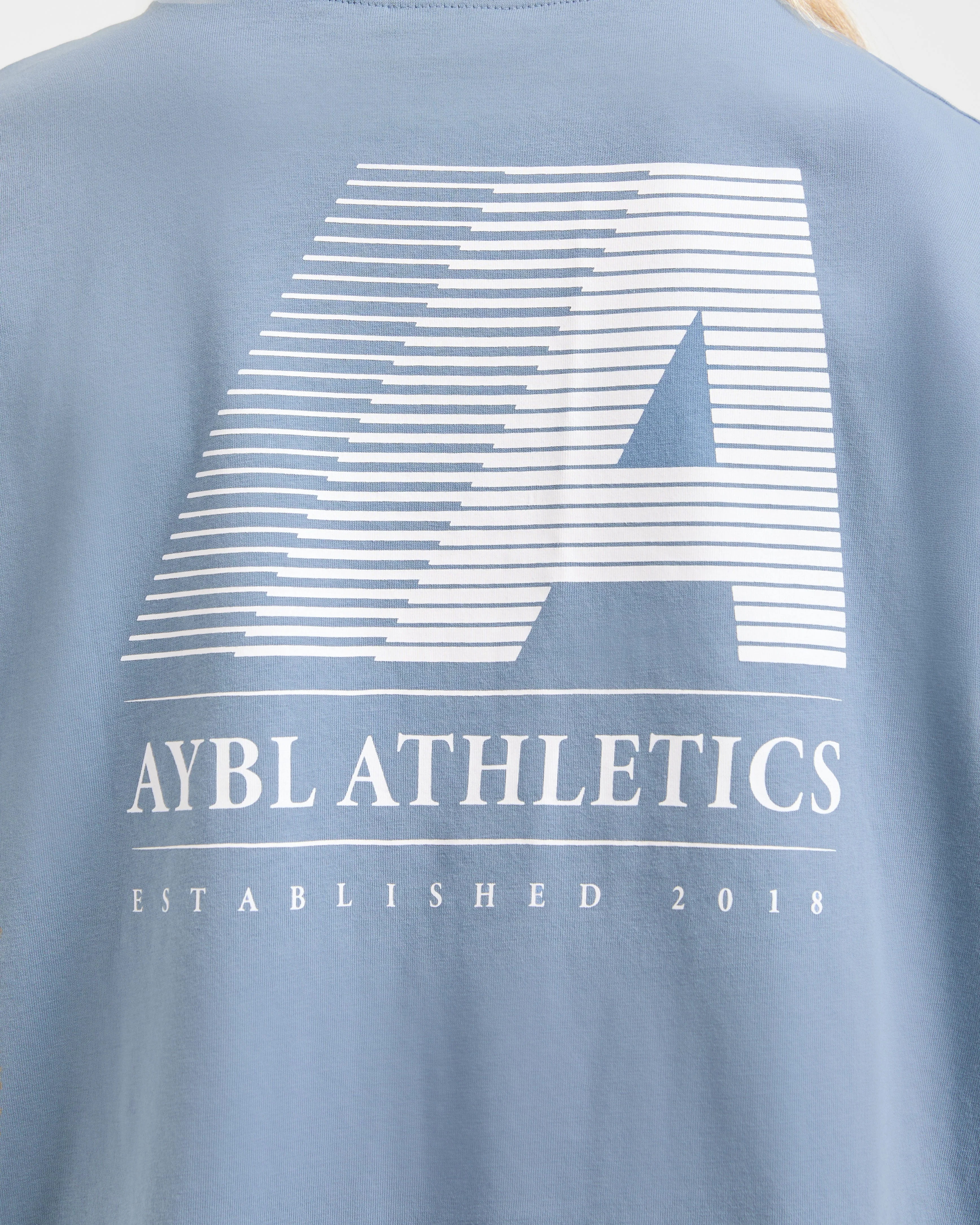 Retro Athletics Oversized T Shirt - Vintage Blue - Image 5
