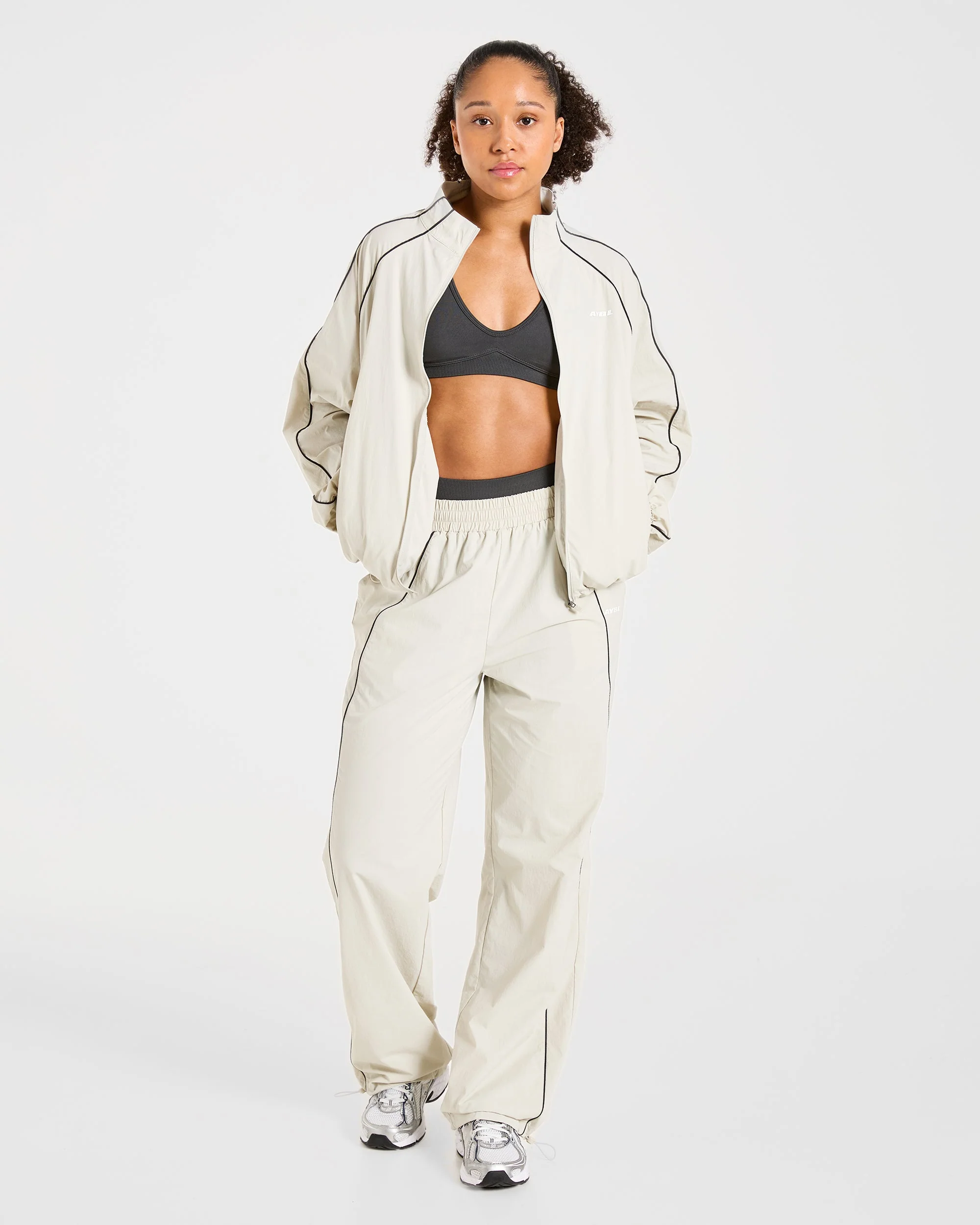 Retro Track Jacket - Off Blanc - Image 7